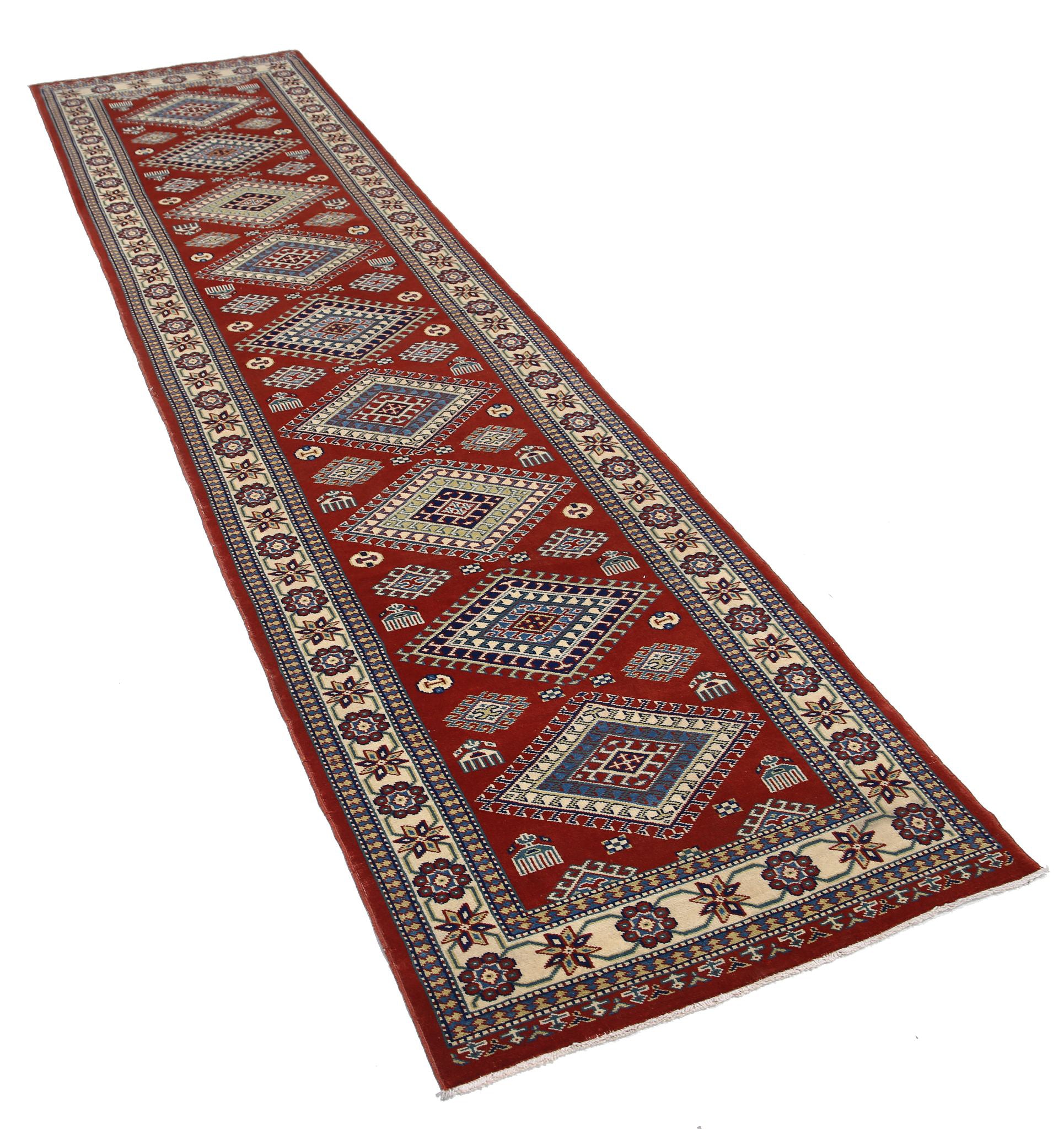 Hand Knotted Tribal Shirvan Wool Rug - 2'8'' x 10'2''