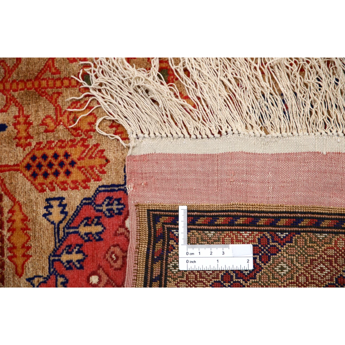 Alfombra de seda y lana Tane de seda tribal anudada a mano - 4'0'' x 5'3''