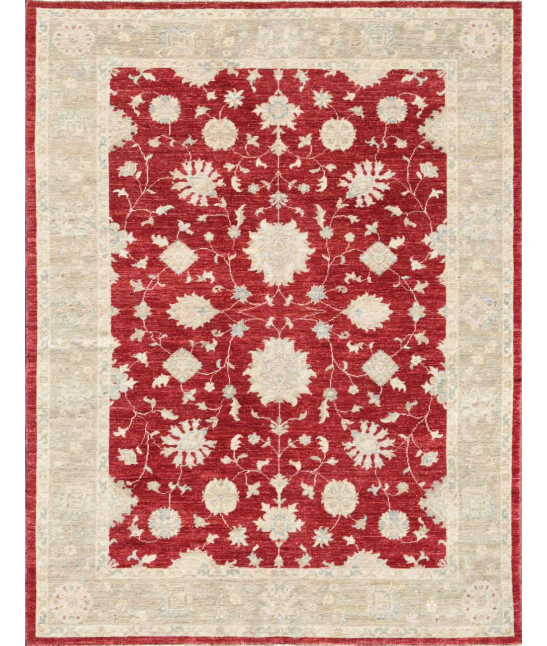 Hand Knotted Sultanabad Wool Rug  - 4&#39; 11&quot; X 6&#39; 3&quot;