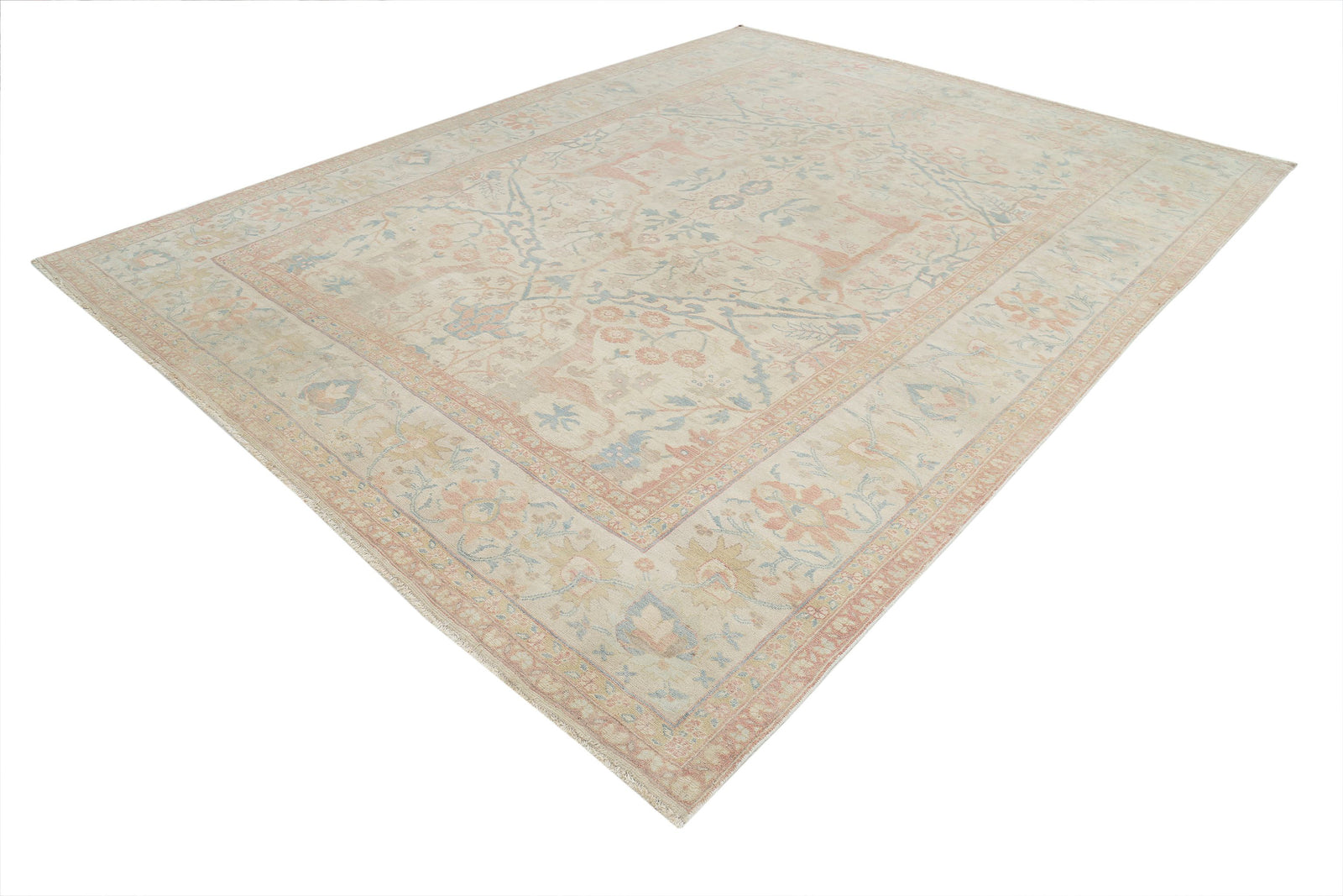 Hand Knotted Sultanabad Wool Rug - 9'8'' x 12'7''