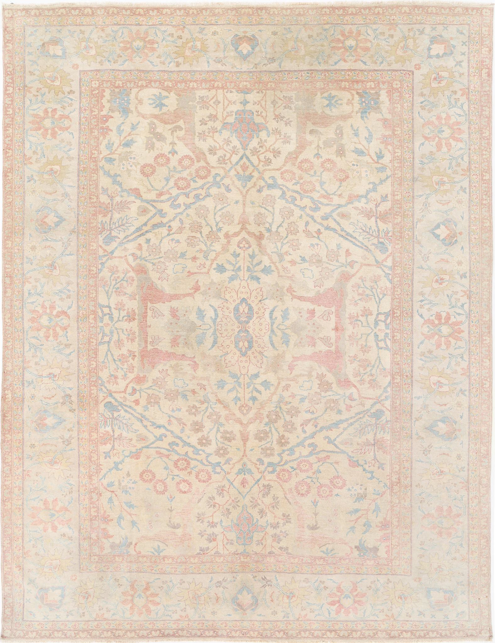 Hand Knotted Sultanabad Wool Rug - 9'8'' x 12'7''