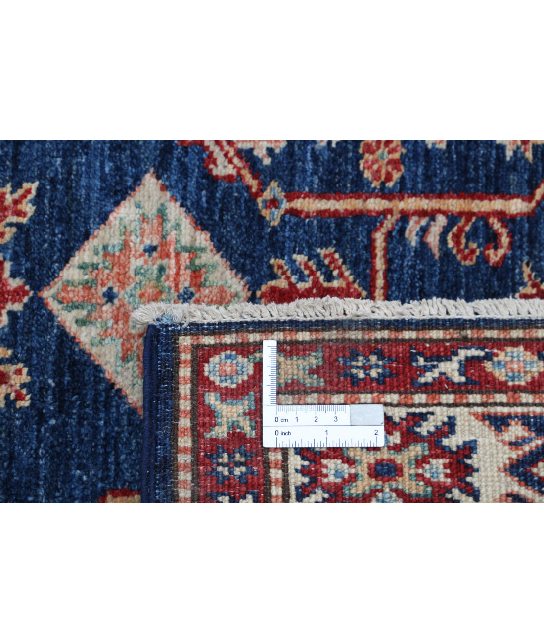 Hand Knotted Royal Kazak Wool Rug - 4'0'' x 5'5''