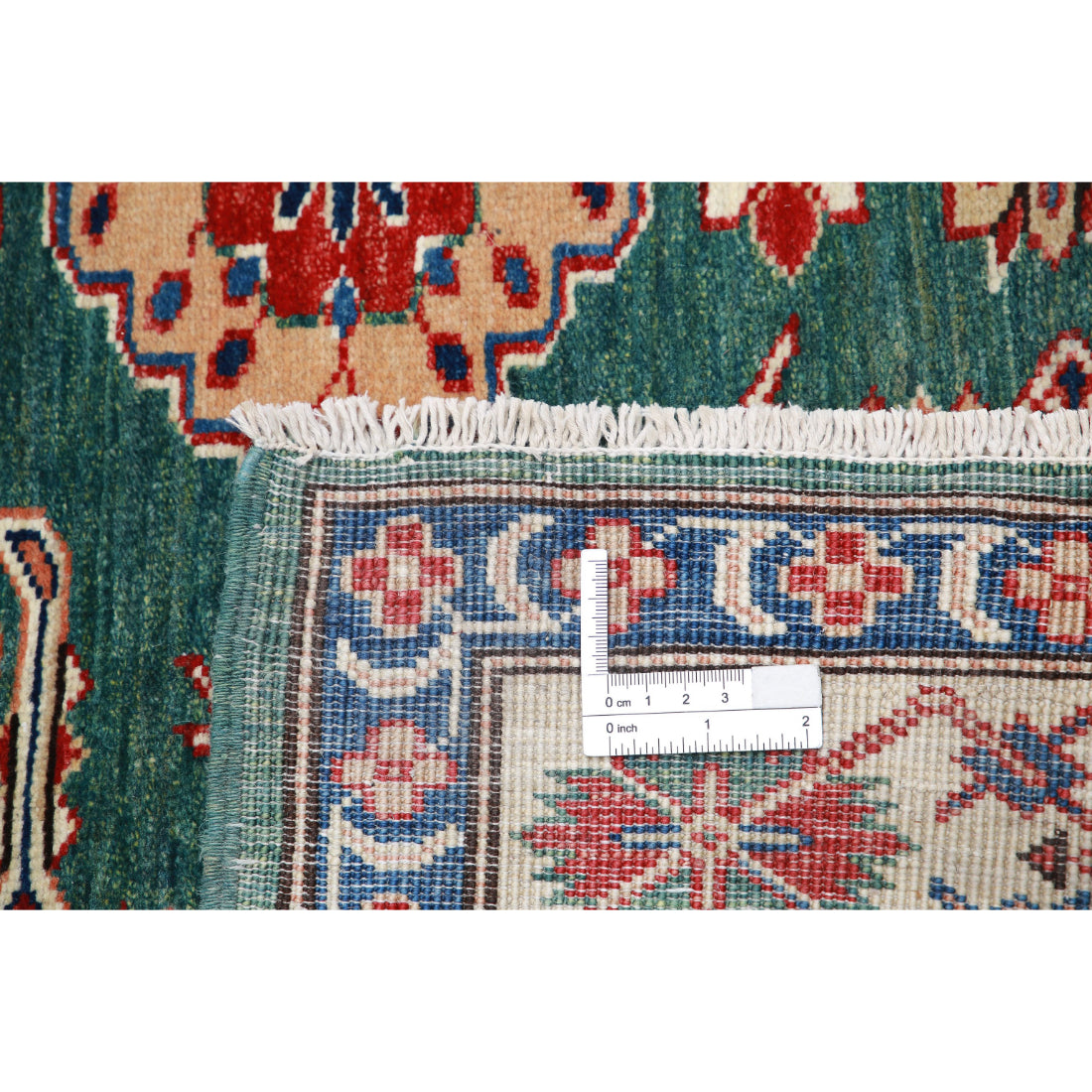 Alfombra de lana Kazak real anudada a mano - 3'10'' x 5'0''