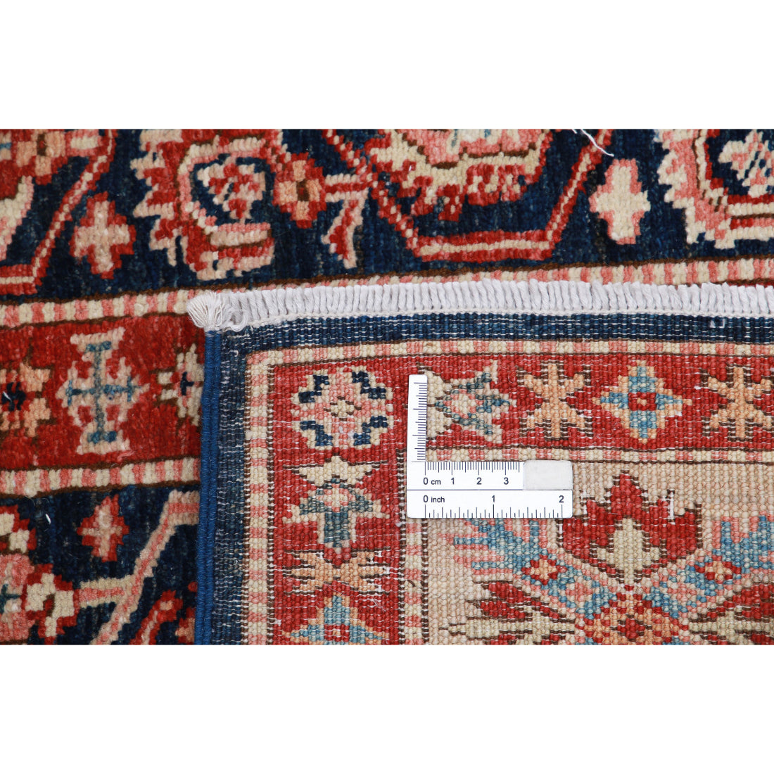 Alfombra de lana Kazak real anudada a mano - 5'5'' x 7'2''