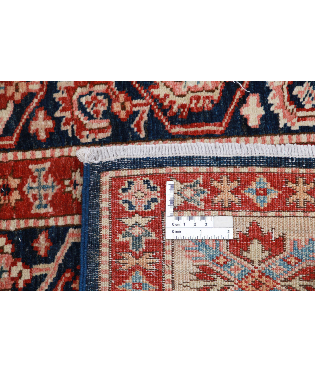 Alfombra de lana Kazak real anudada a mano - 5'5'' x 7'2''