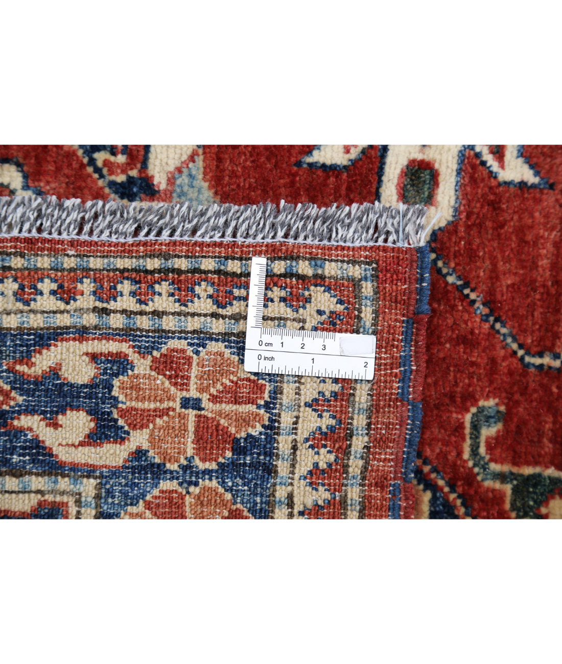 Hand Knotted Royal Kazak Wool Rug - 8'4'' x 11'8'' 8'4'' x 11'8'' (250 X 350) / Red / Ivory