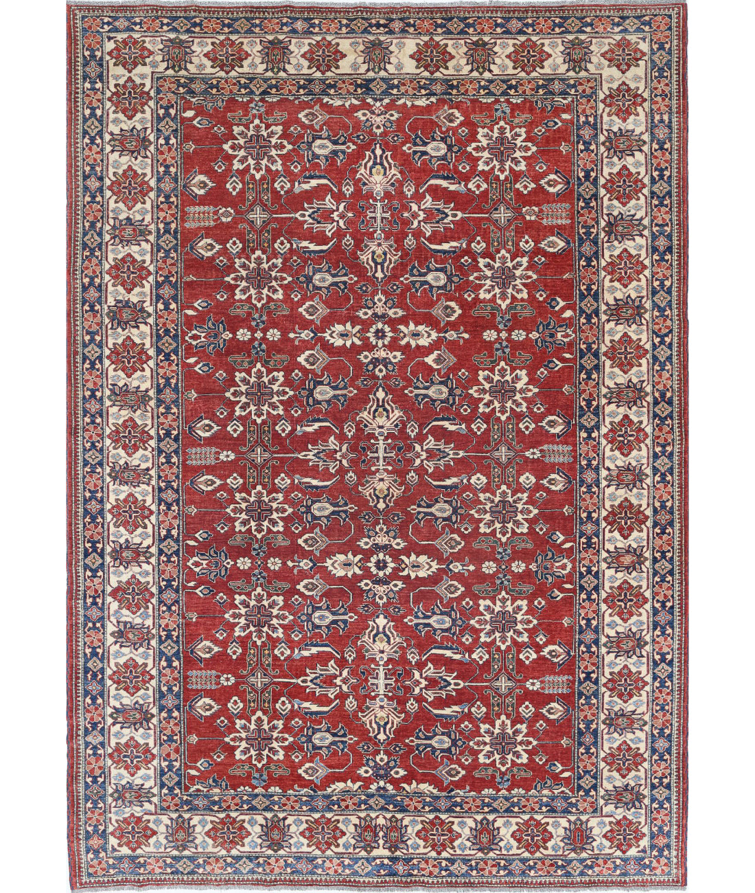 Hand Knotted Royal Kazak Wool Rug - 8'4'' x 11'8''