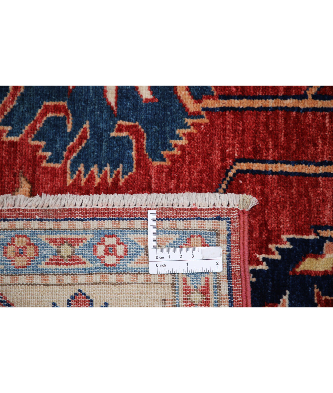 Hand Knotted Royal Kazak Wool Rug - 5'0'' x 6'4'' 5'0'' x 6'4'' (150 X 190) / Red / Ivory