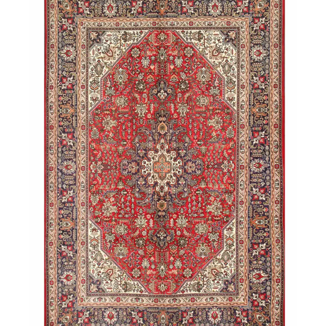 Hand Knotted Tabriz Wool Rug  - 6' 5" X 9' 10"