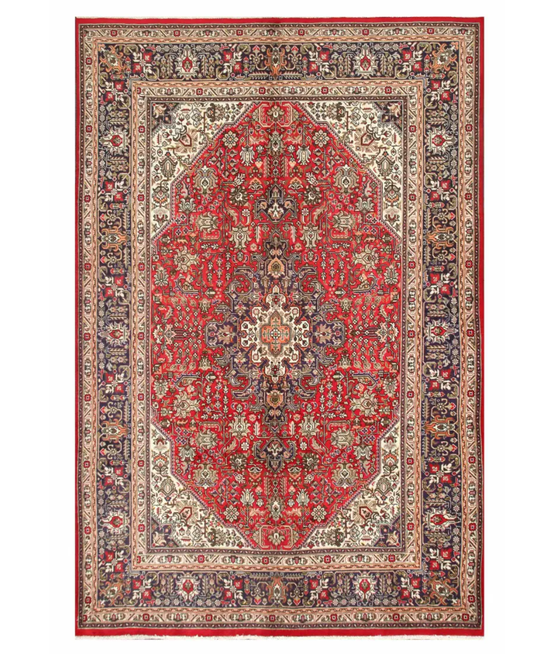 Hand Knotted Tabriz Wool Rug  - 6' 5" X 9' 10"