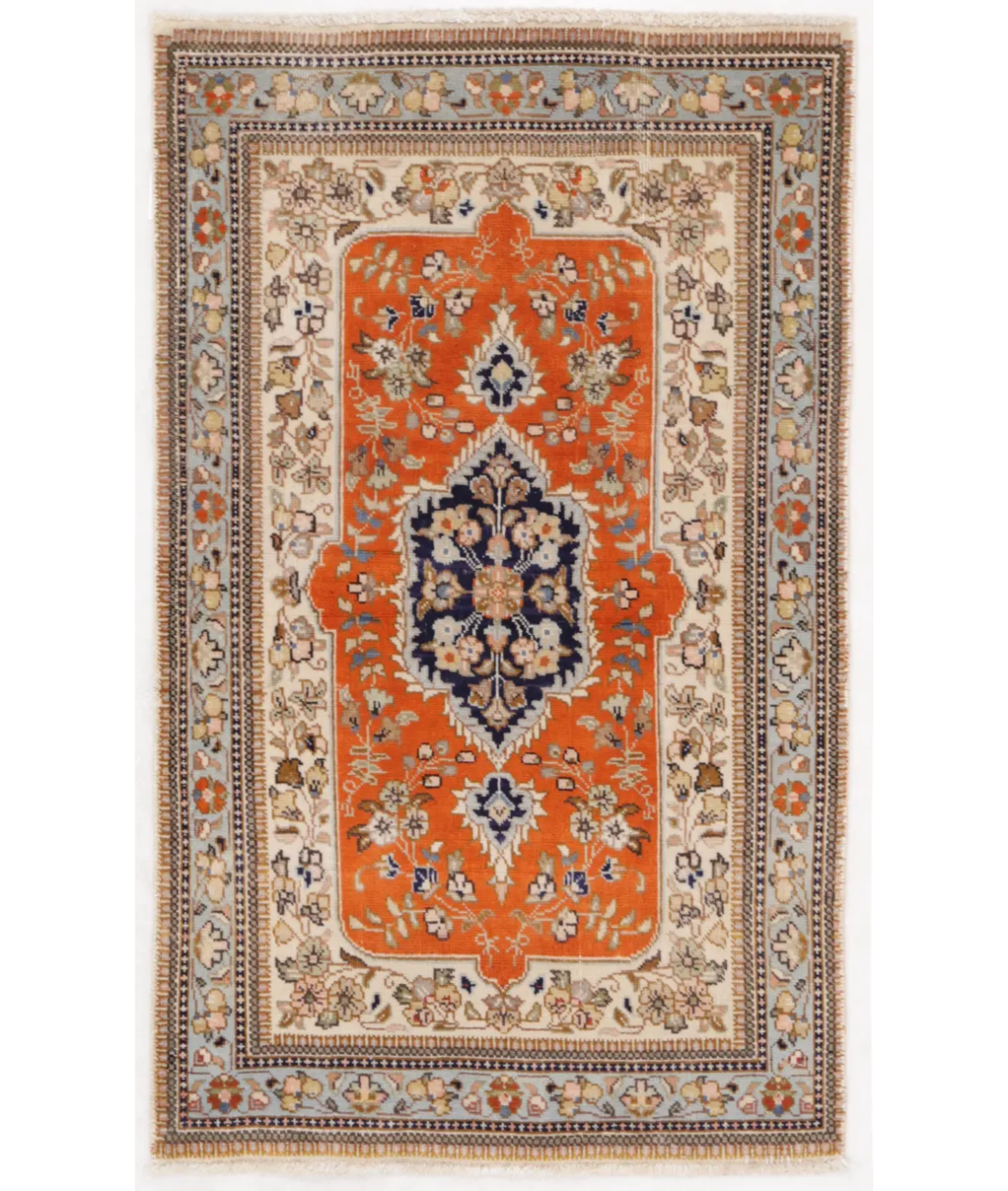 Hand Knotted Tabriz Wool Rug  - 2' 5" X 4' 0"