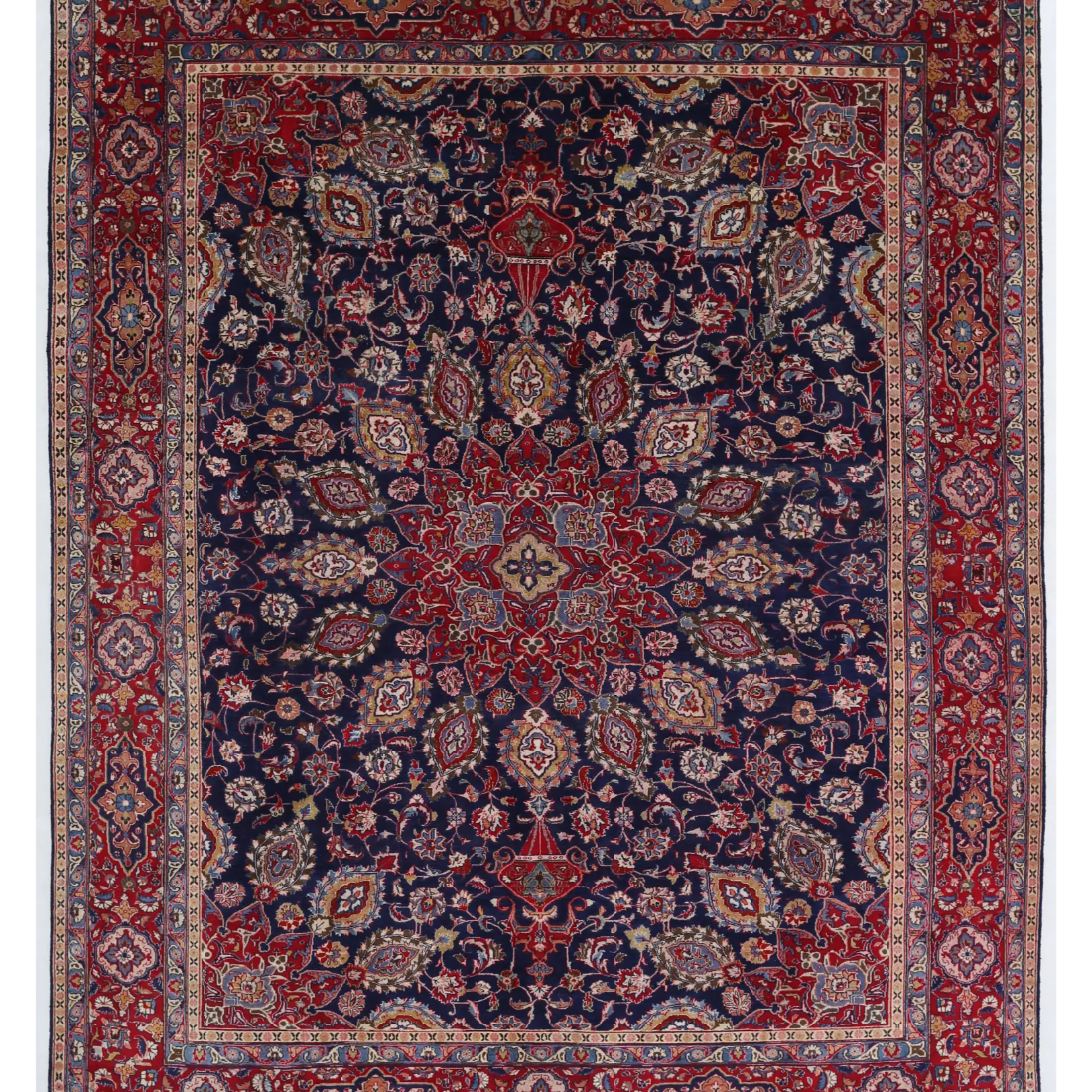 Hand Knotted Tabriz Wool Rug  - 9' 6" X 12' 0"