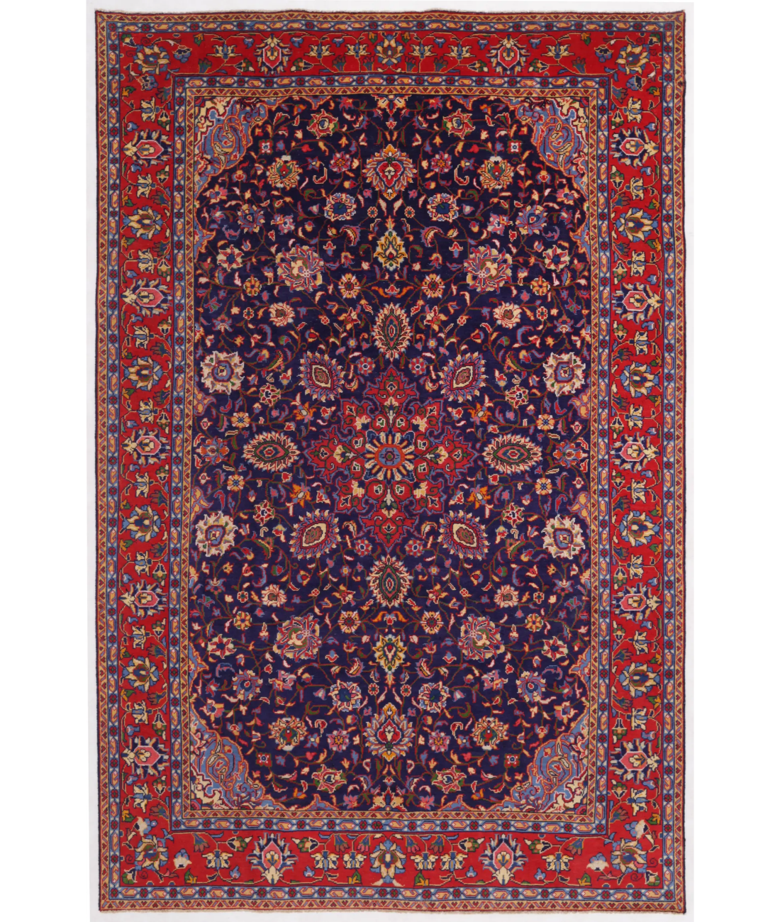 Hand Knotted Tabriz Wool Rug  - 7' 1" X 10' 10"