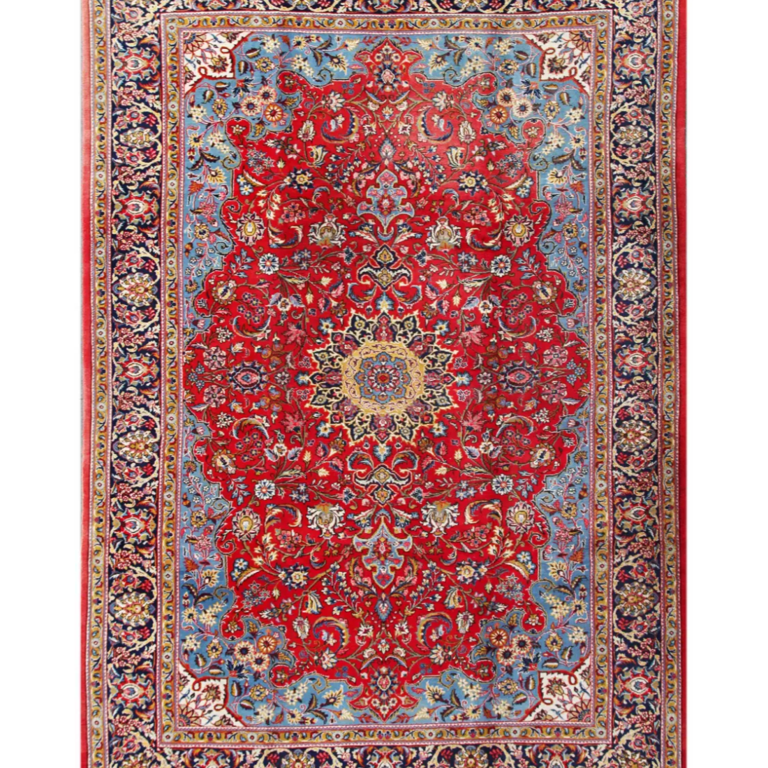 Hand Knotted Tabriz Wool Rug  - 7' 0" X 10' 4"