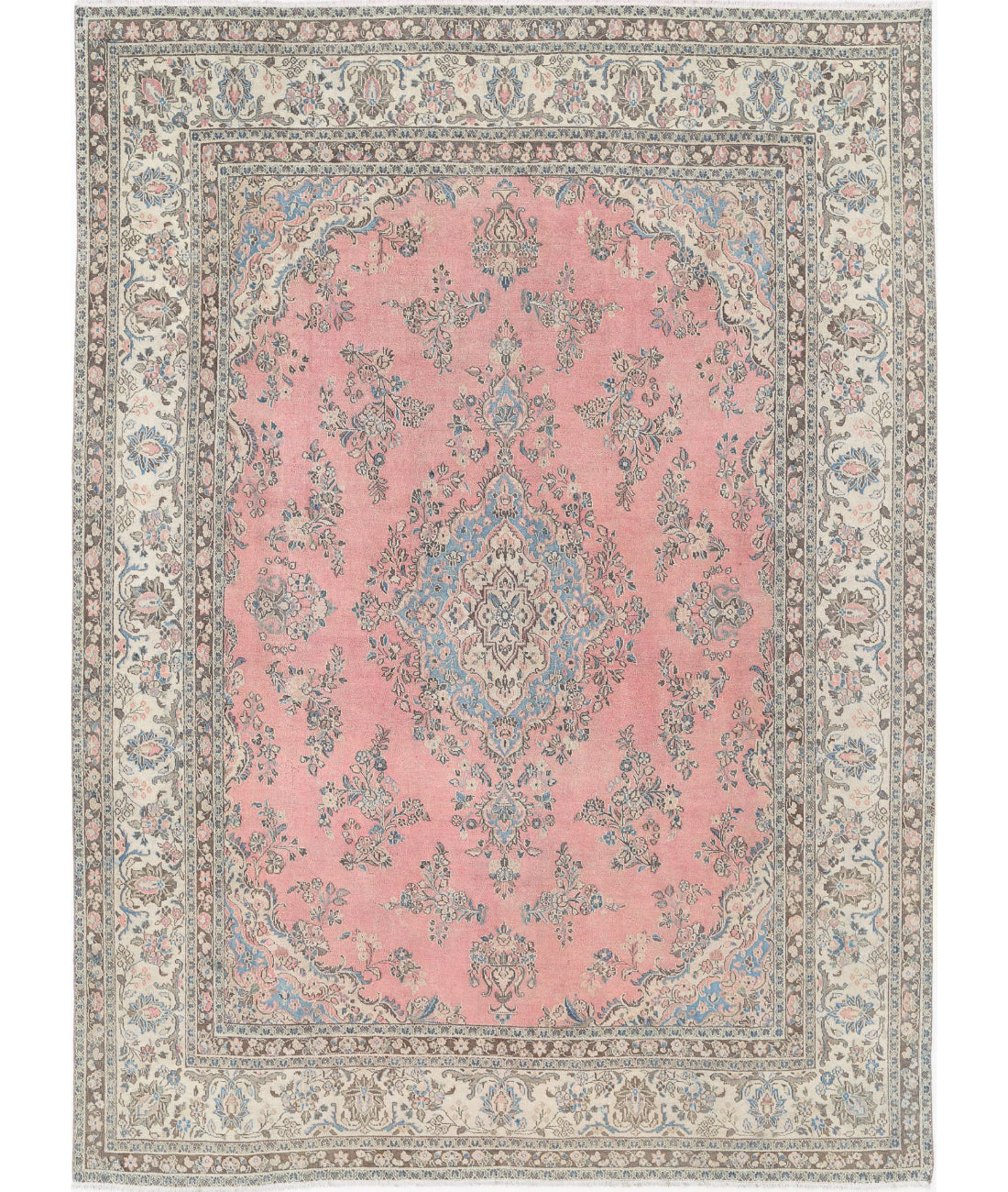 Hand Knotted Vintage Wool Rug - 10'0'' x 13'8''