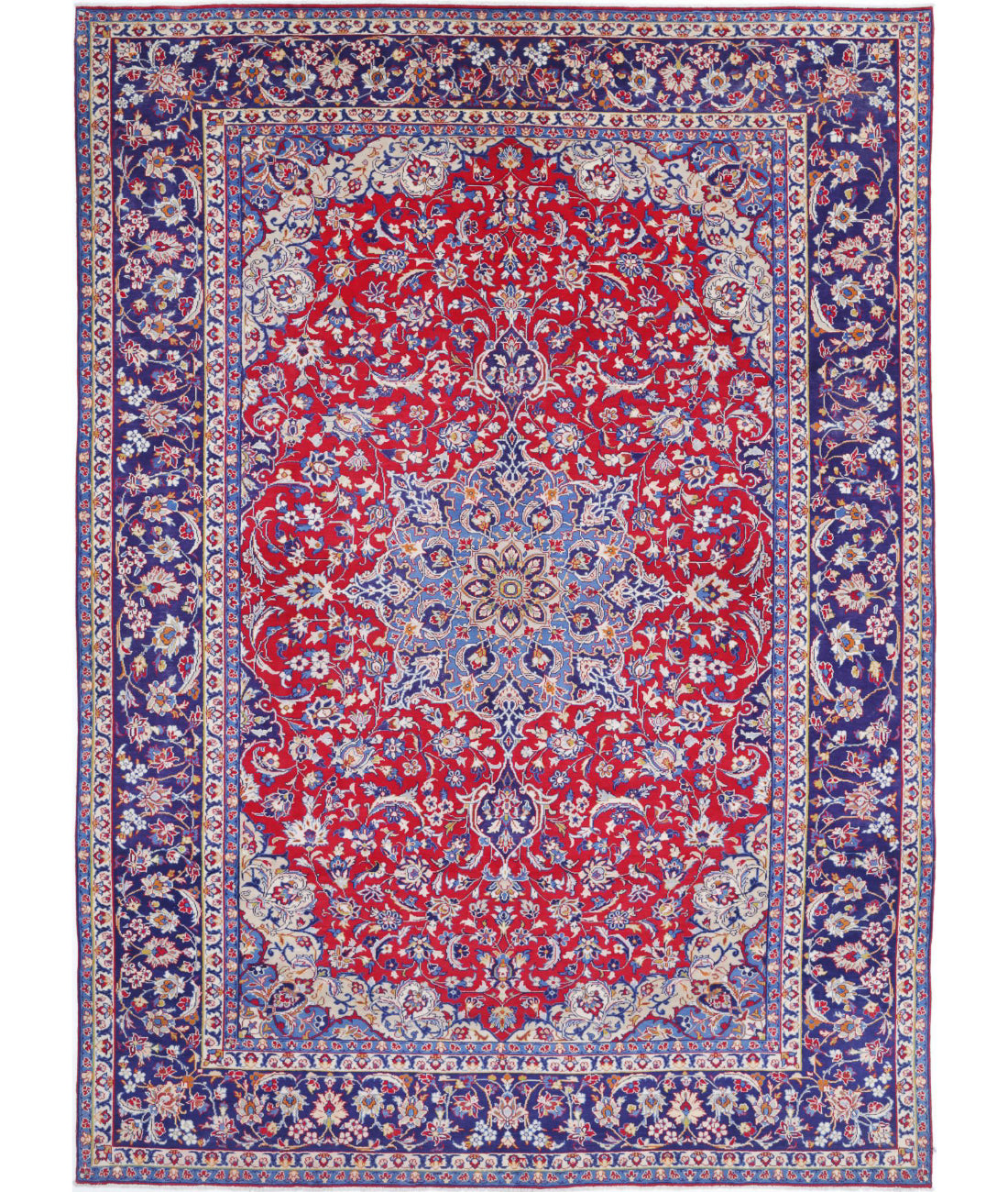 Hand Knotted Oriental Tabriz Wool Rug - 9'6'' x 13'5''
