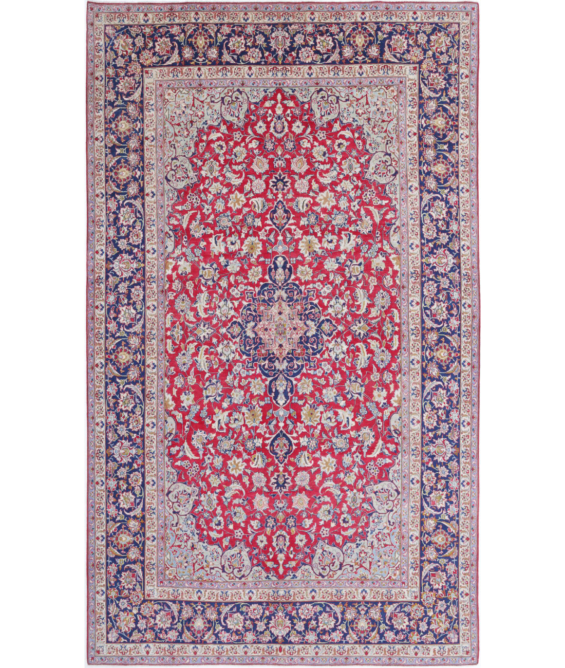Hand Knotted Oriental Tabriz Wool Rug - 9'7'' x 16'1''