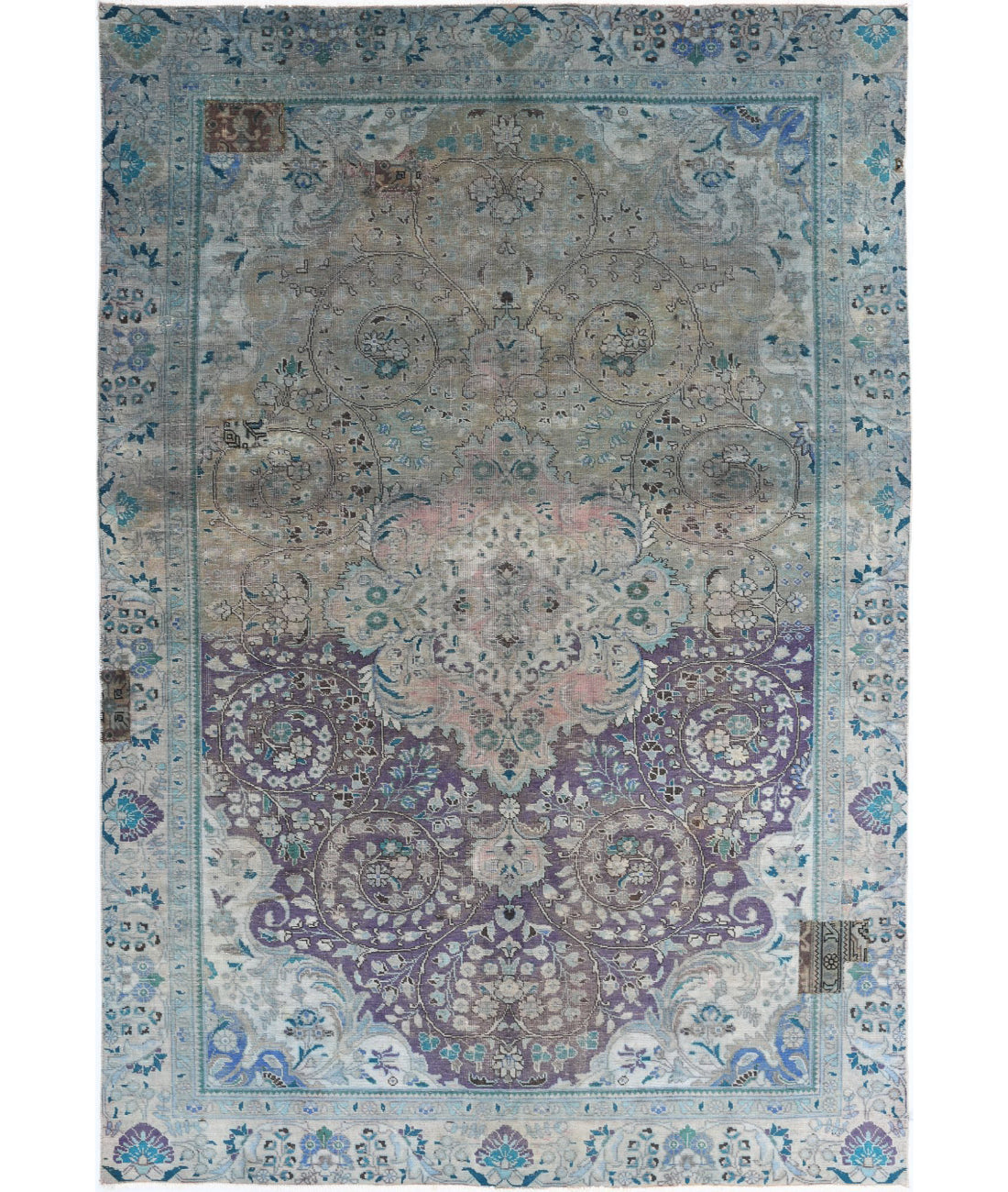 Hand Knotted Vintage Wool Rug - 6'0'' x 8'11''