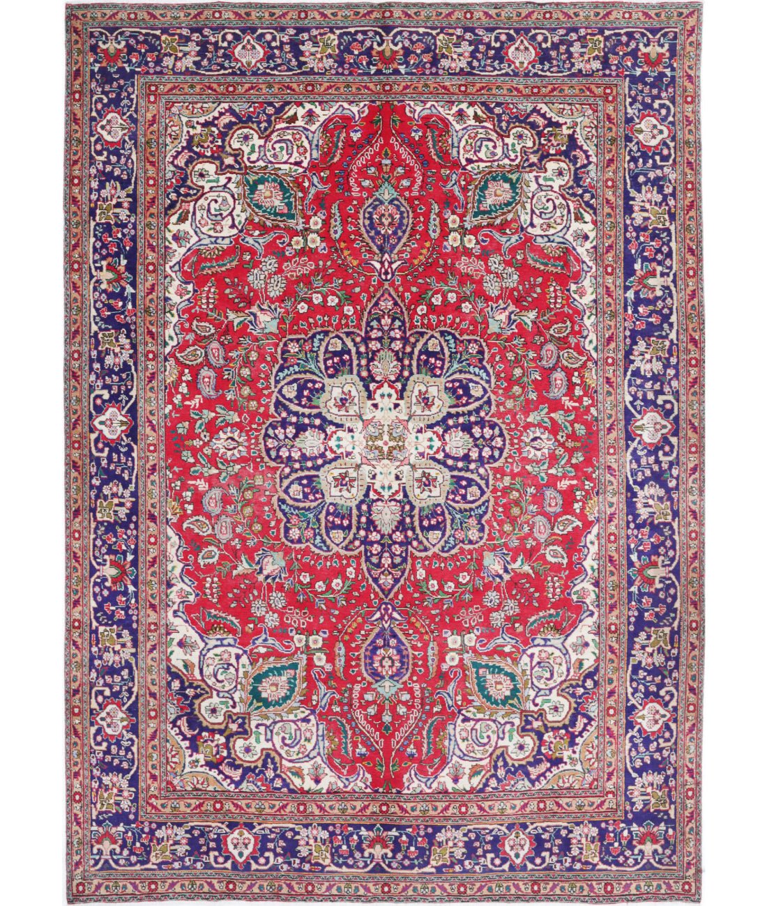 Hand Knotted Oriental Tabriz Wool Rug - 8'4'' x 11'8''