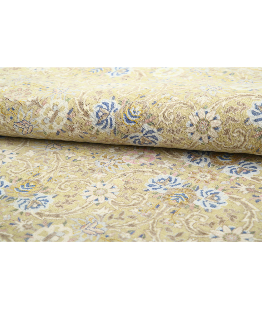 Hand Knotted Vintage Persian Tabriz Wool Rug - 9'2'' x 9'7'' 9'2'' x 9'7'' (275 X 288) / Green / Taupe