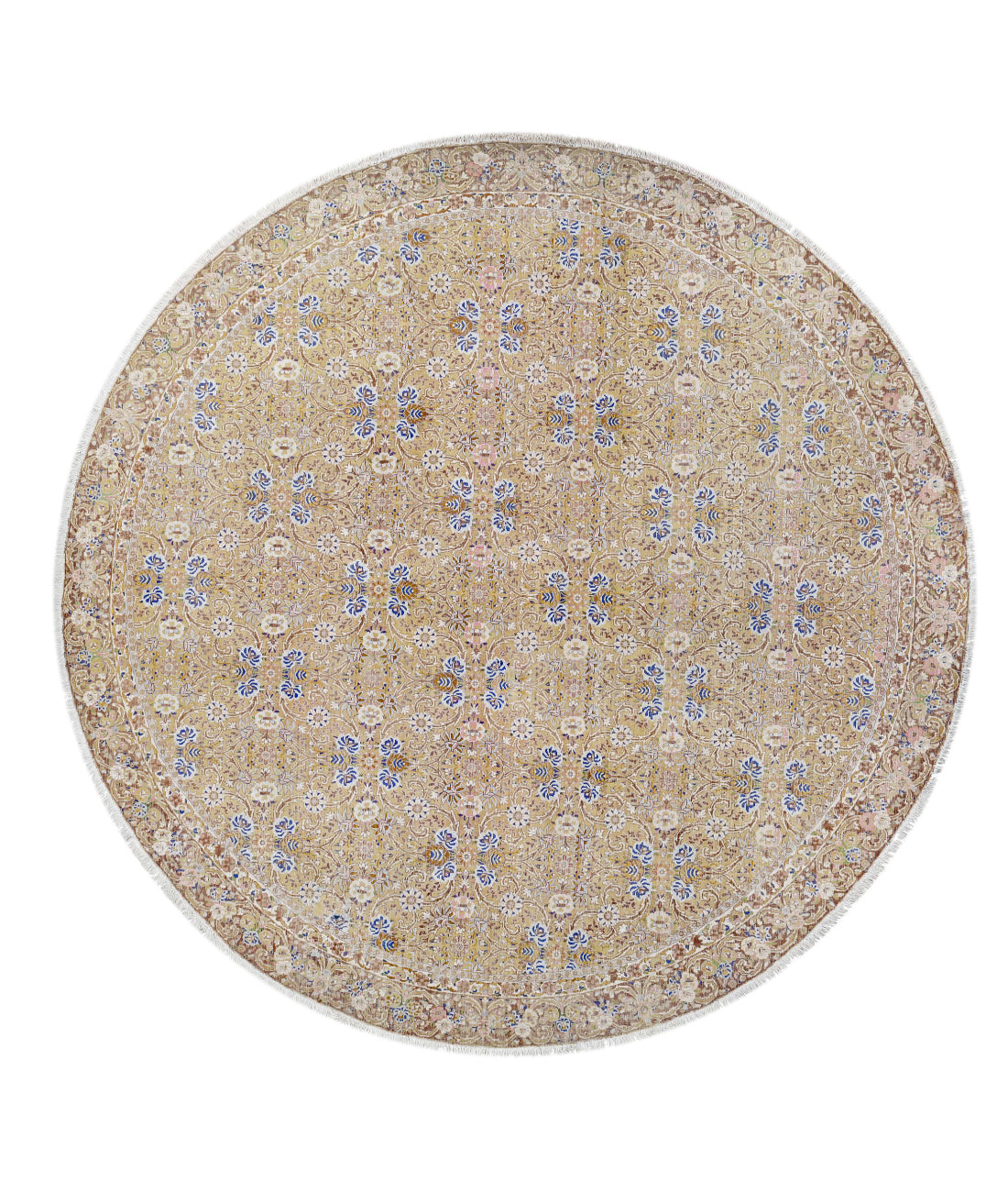 Hand Knotted Vintage Wool Rug - 9'2'' x 9'7''