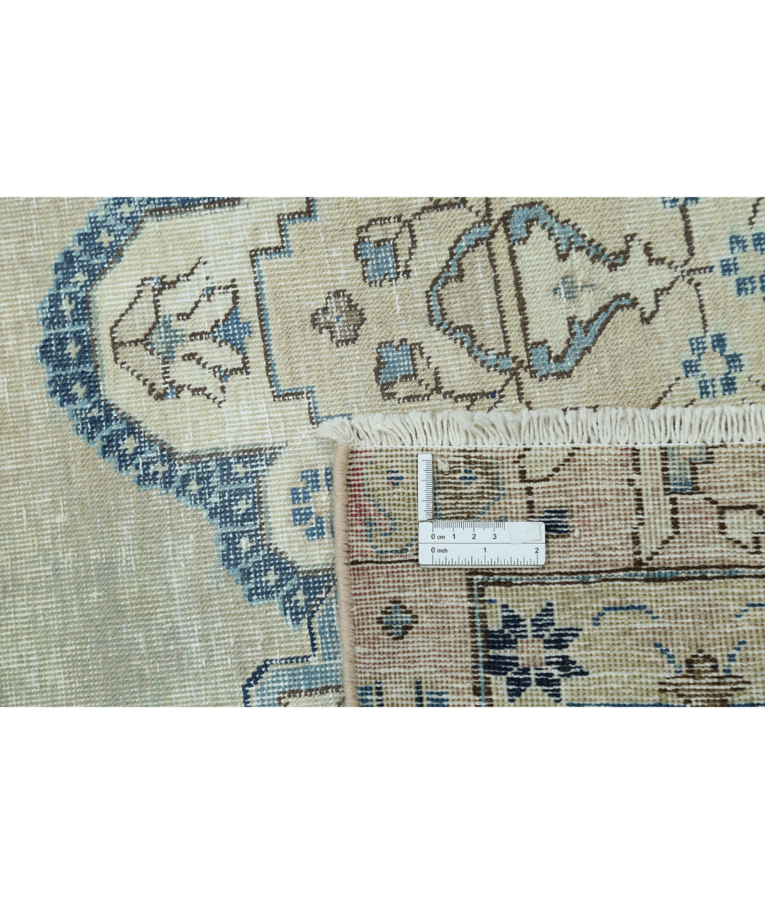 Hand Knotted Vintage Persian Tabriz Wool Rug - 9'8'' x 13'1'' 9'8'' x 13'1'' (290 X 393) / Taupe / Ivory