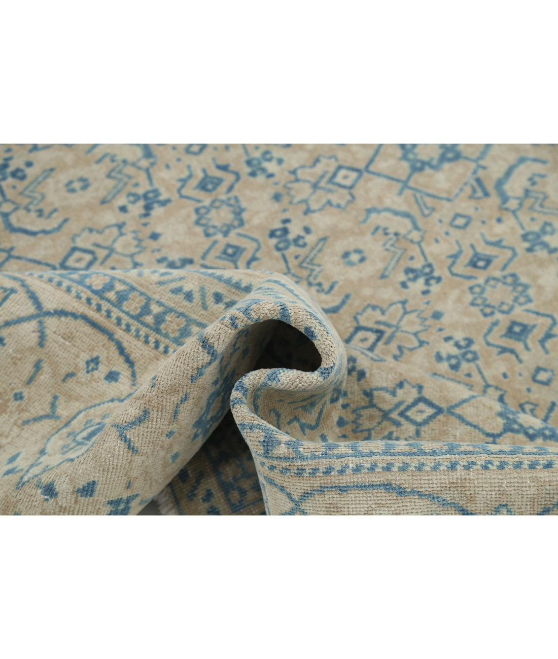 Hand Knotted Vintage Persian Tabriz Wool Rug - 10'0'' x 13'1'' 10'0'' x 13'1'' (300 X 393) / Taupe / Beige