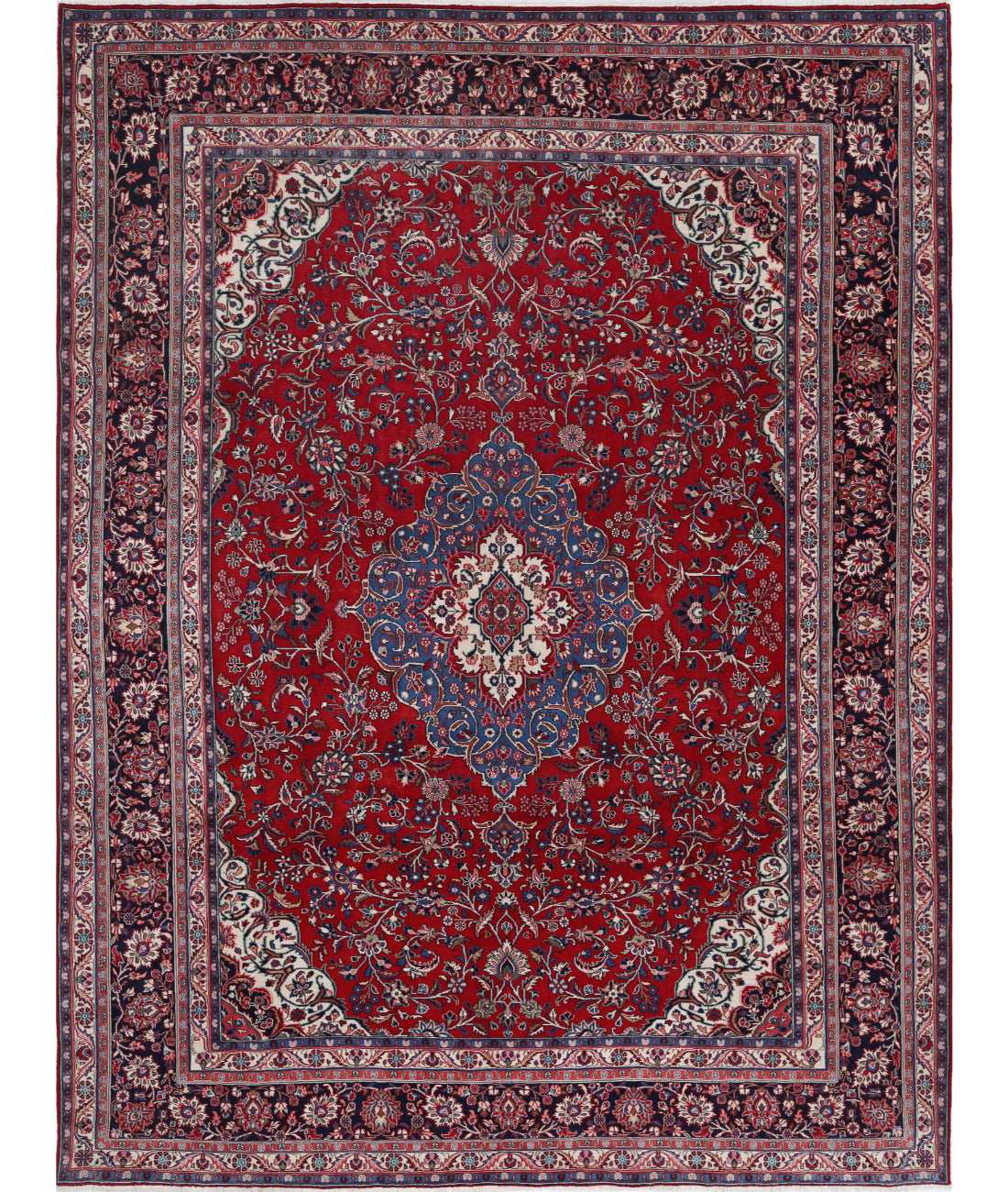 Hand Knotted Oriental Tabriz Wool Rug - 8&#39;8&#39;&#39; x 11&#39;8&#39;&#39;