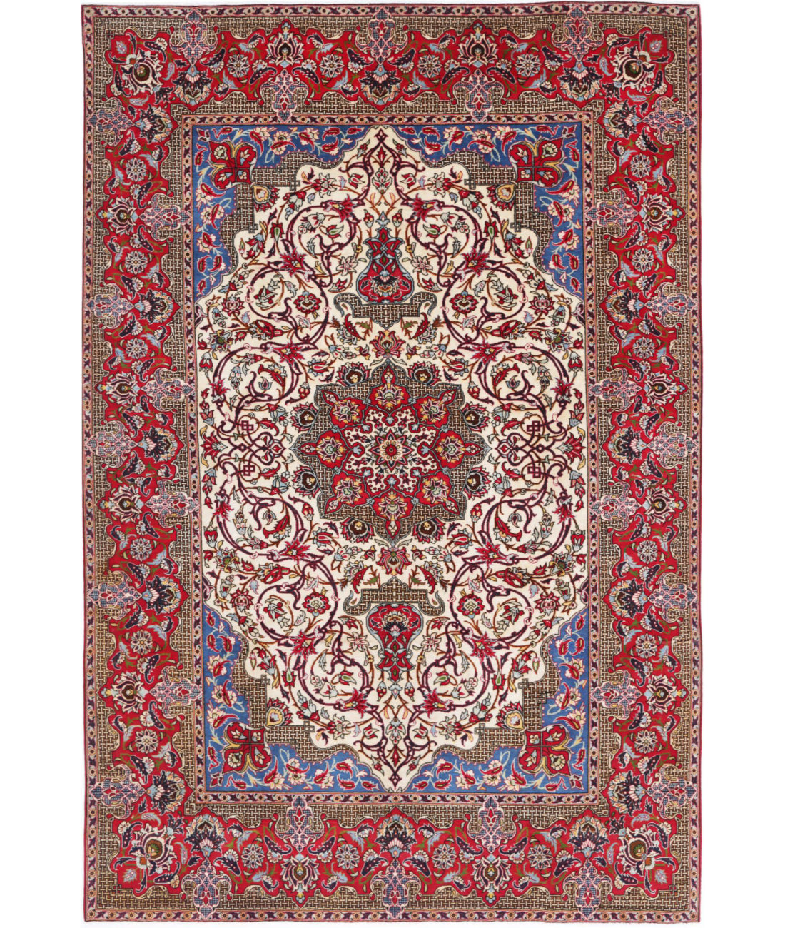 Hand Knotted Oriental Tabriz Wool Rug - 8'5'' x 12'9''