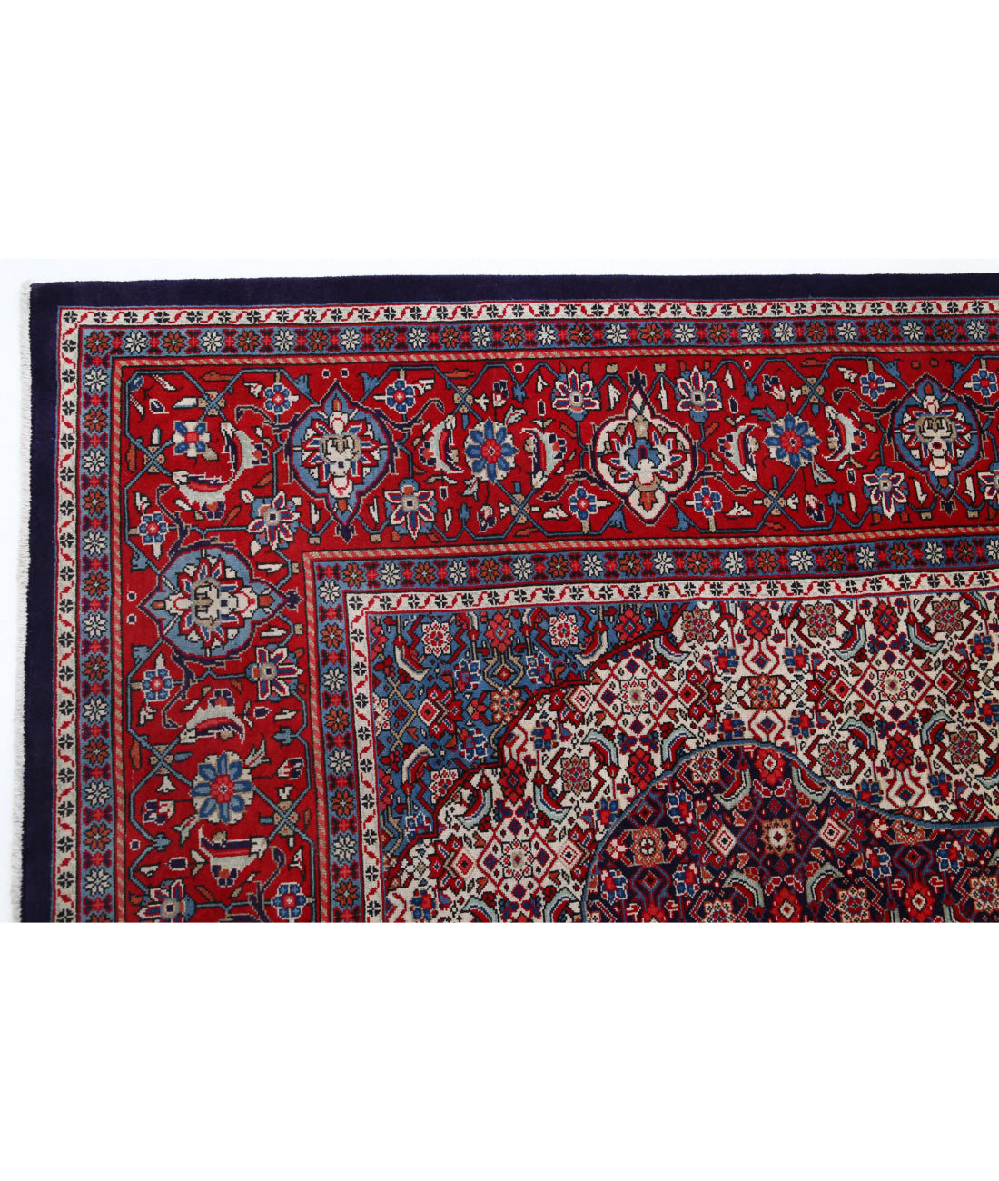 Hand Knotted Persian Tabriz Wool Rug - 8'0'' x 10'4'' 8'0'' x 10'4'' (240 X 310) / Blue / Red