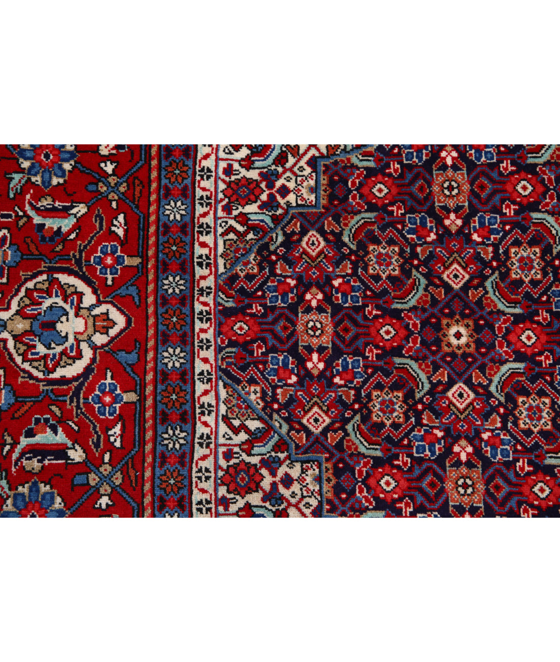 Hand Knotted Persian Tabriz Wool Rug - 8'0'' x 10'4'' 8'0'' x 10'4'' (240 X 310) / Blue / Red