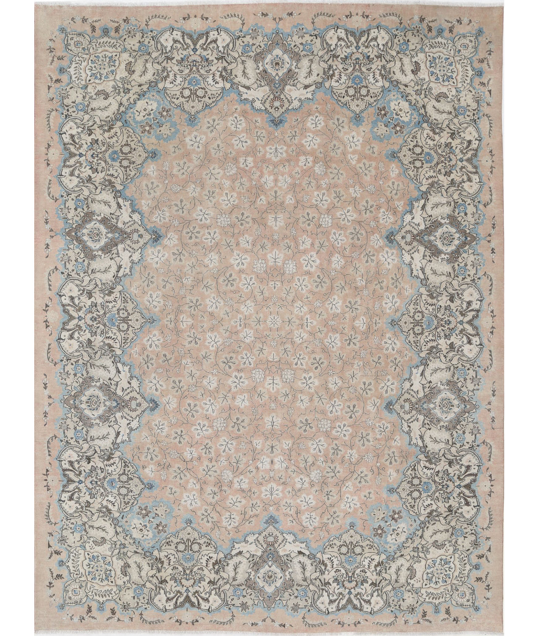 Hand Knotted Vintage Wool Rug - 9&#39;9&#39;&#39; x 12&#39;11&#39;&#39;