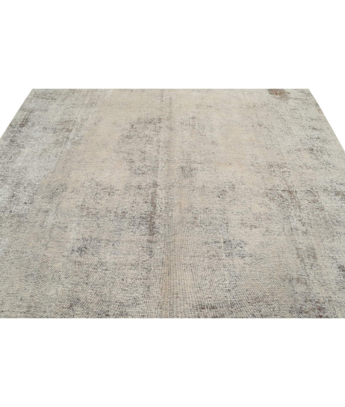 Hand Knotted Vintage Persian Tabriz Wool Rug - 9'1'' x 12'5'' 9'1'' x 12'5'' (273 X 373) / Tan / Ivory
