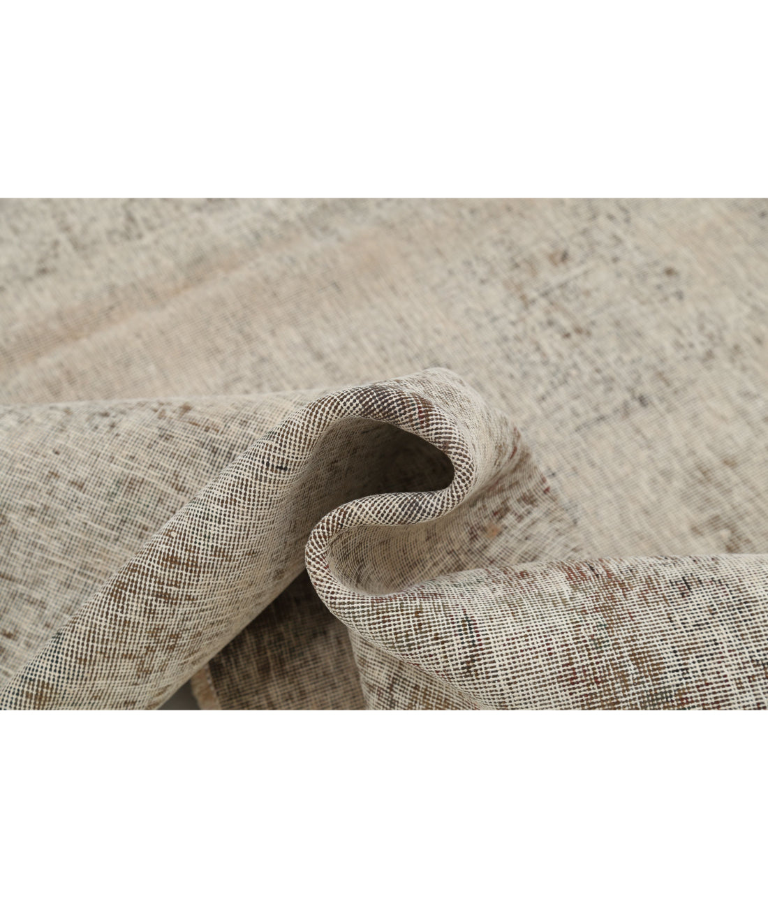 Hand Knotted Vintage Persian Tabriz Wool Rug - 9'1'' x 12'5'' 9'1'' x 12'5'' (273 X 373) / Tan / Ivory