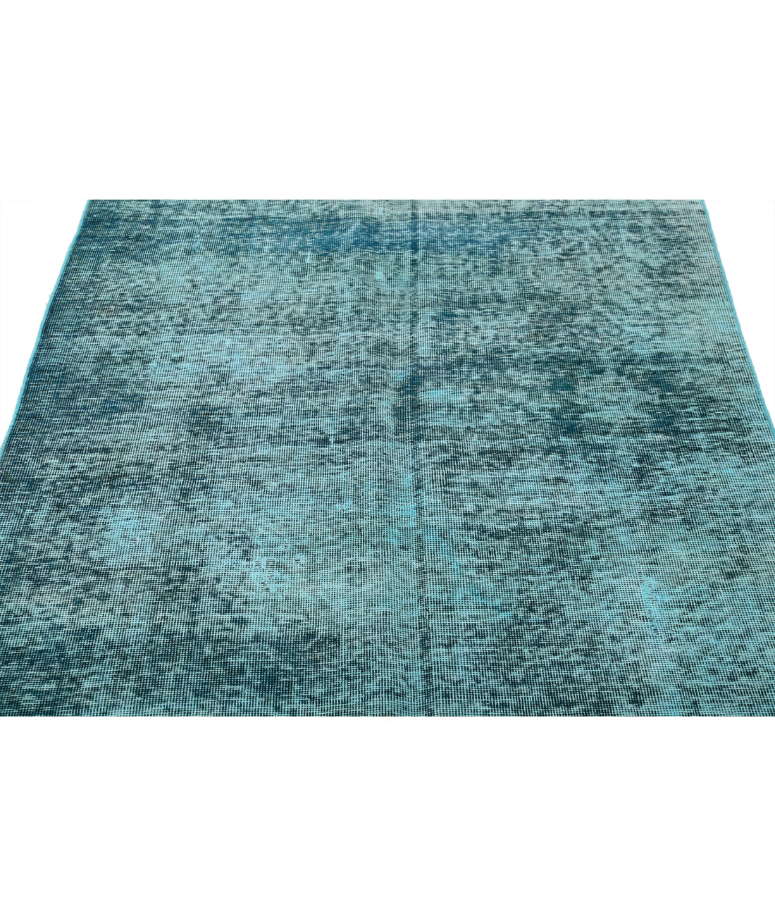 Hand Knotted Vintage Persian Tabriz Wool Rug - 4'0'' x 9'6'' 4'0'' x 9'6'' (120 X 285) / Teal / Teal