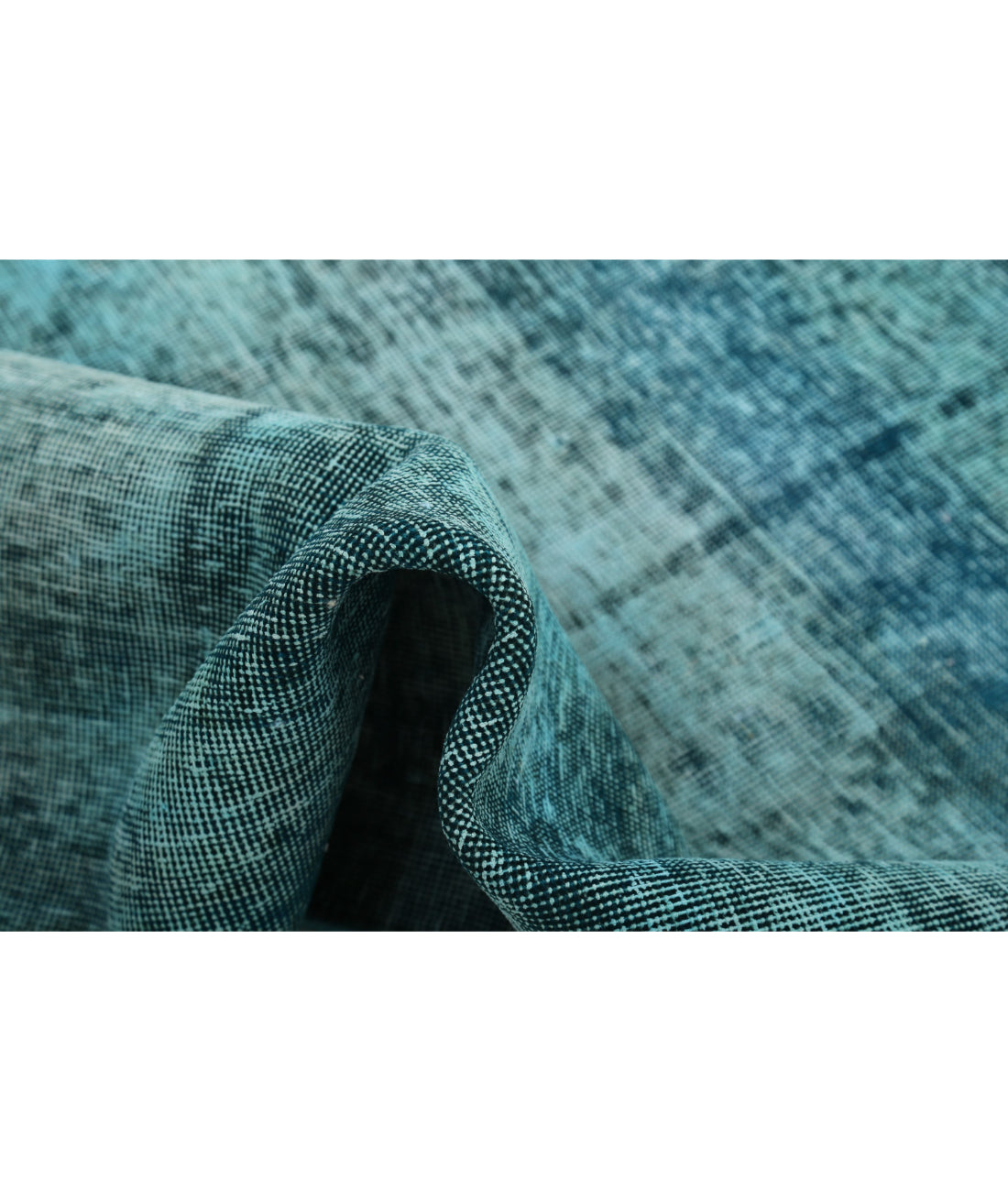 Hand Knotted Vintage Persian Tabriz Wool Rug - 4'0'' x 9'6'' 4'0'' x 9'6'' (120 X 285) / Teal / Teal