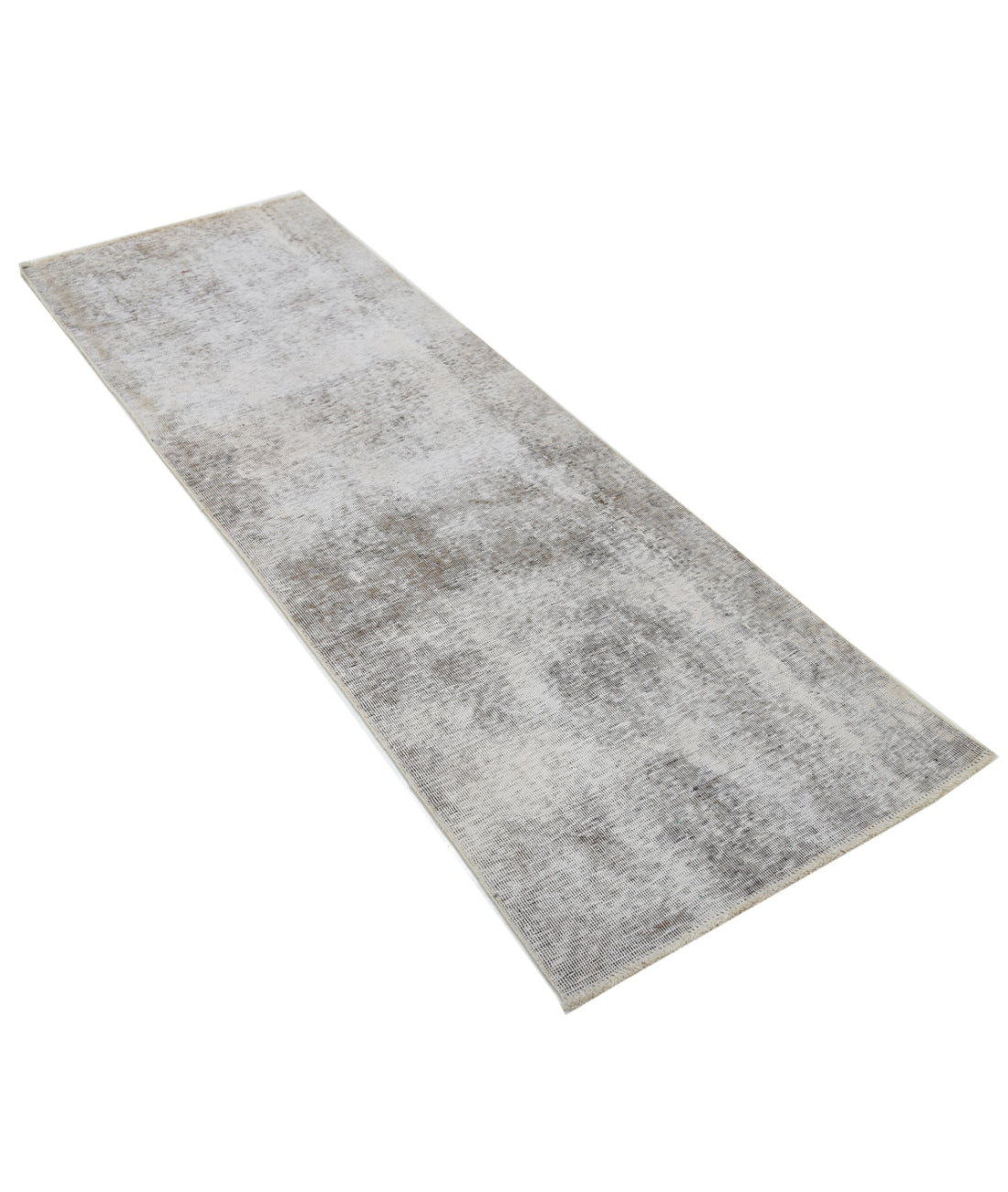 Hand Knotted Vintage Persian Tabriz Wool Rug - 2'4'' x 6'10'' 2'4'' x 6'10'' (70 X 205) / Grey / Ivory