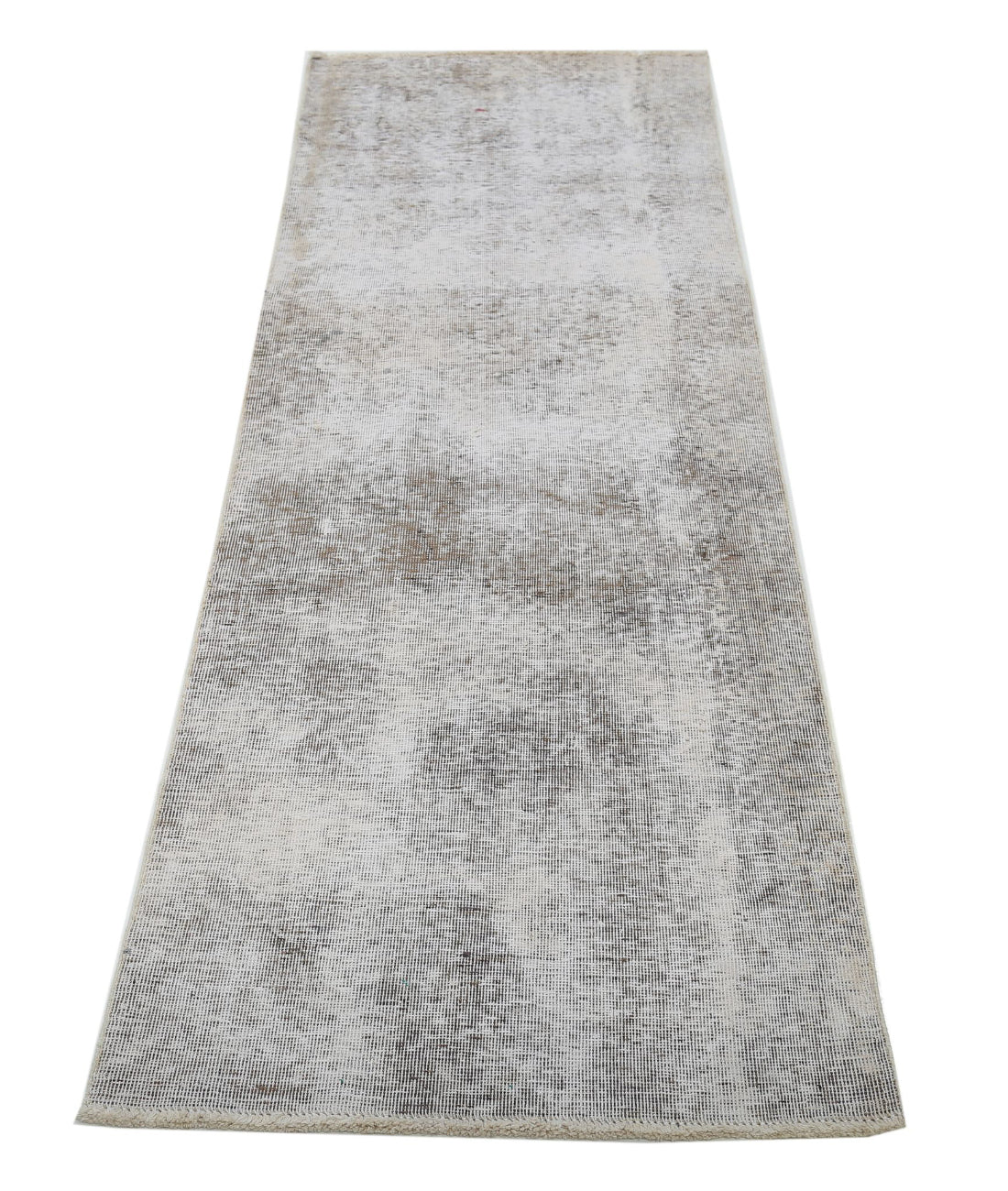 Hand Knotted Vintage Persian Tabriz Wool Rug - 2'4'' x 6'10'' 2'4'' x 6'10'' (70 X 205) / Grey / Ivory
