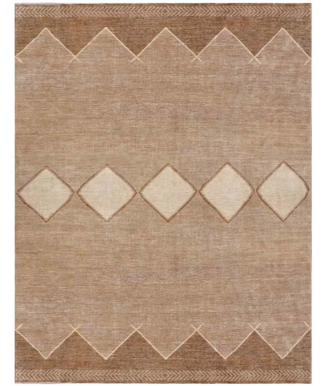 Hand Knotted Tabriz Wool & Silk Rug  - 3' 2" X 8' 1"