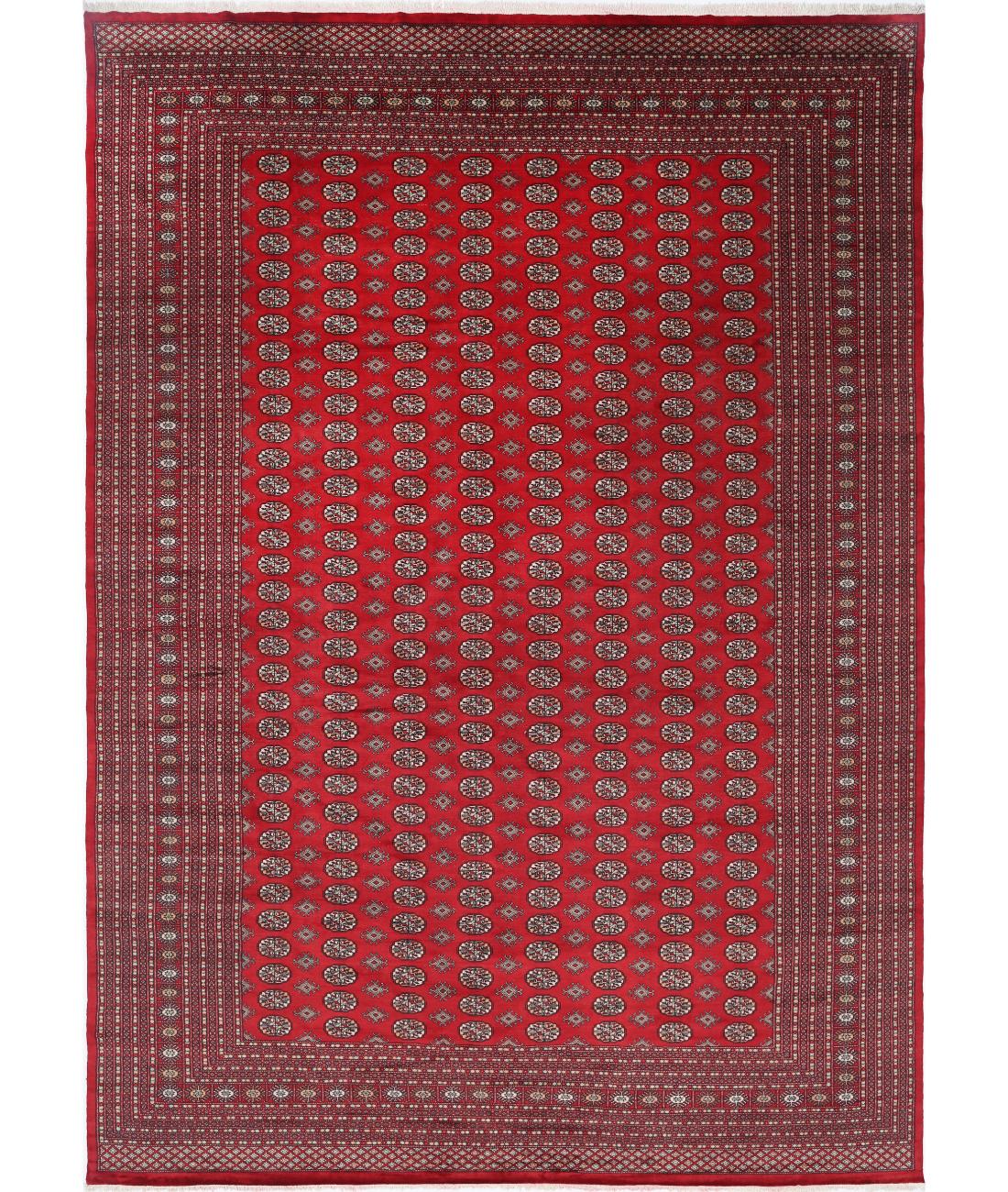 Hand Knotted Tribal Bokhara Wool Rug - 12'1'' x 17'6''