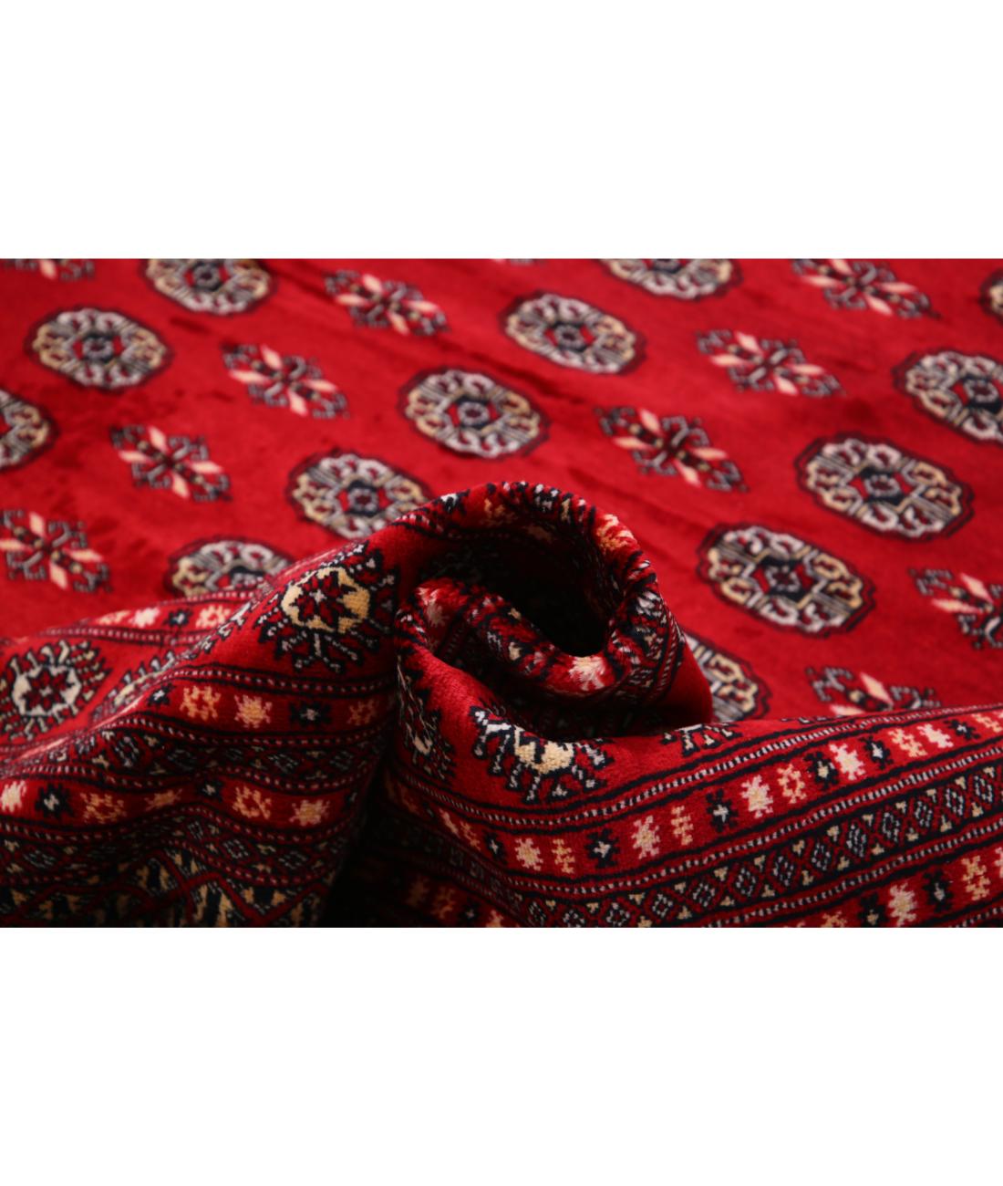 Hand Knotted Tribal Bokhara Wool Rug - 11'11'' x 17'10'' 11' 11" X 17' 10" (363 X 544) / Red / Ivory