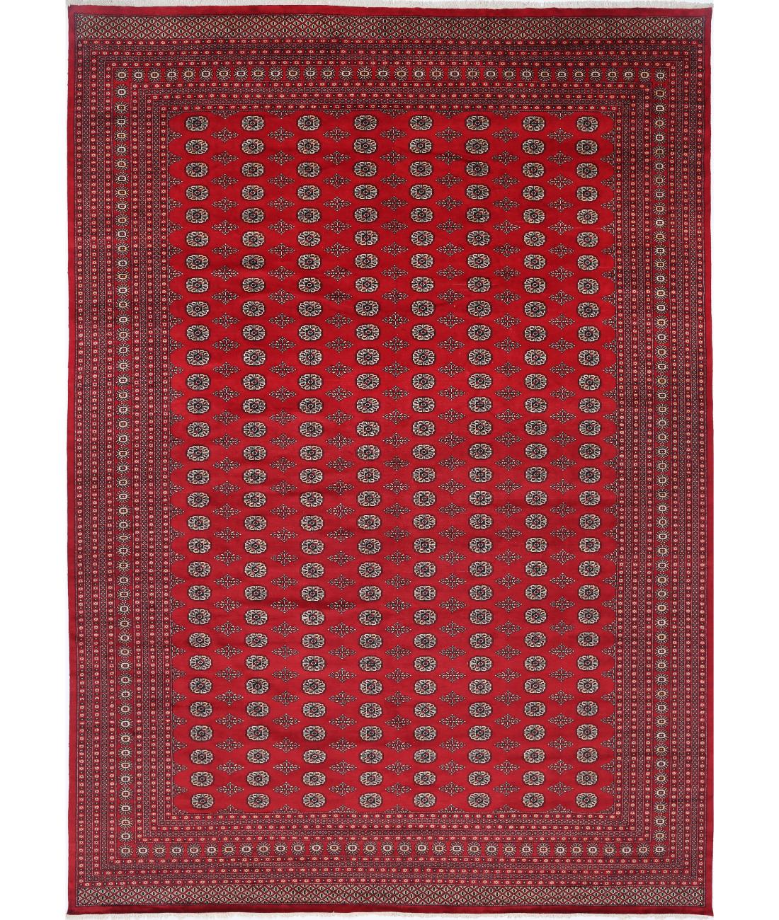Hand Knotted Tribal Bokhara Wool Rug - 12'3'' x 17'8''