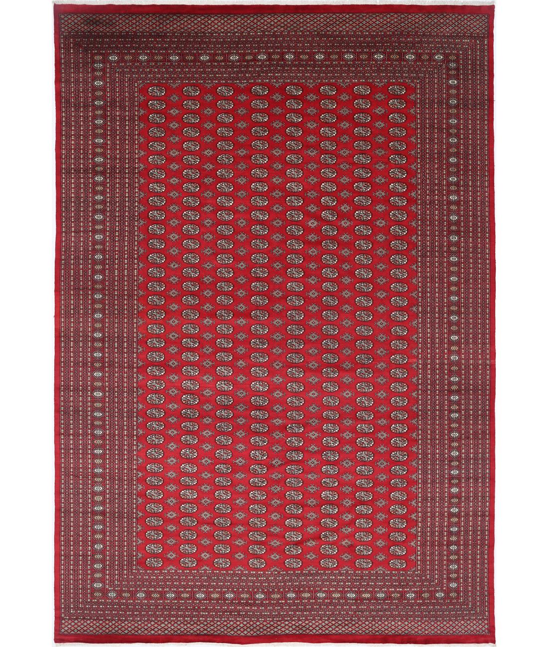 Hand Knotted Tribal Bokhara Wool Rug - 12&#39;1&#39;&#39; x 17&#39;10&#39;&#39;