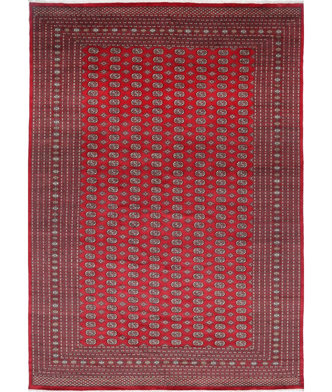 Hand Knotted Tribal Bokhara Wool Rug - 12&#39;0&#39;&#39; x 17&#39;5&#39;&#39;