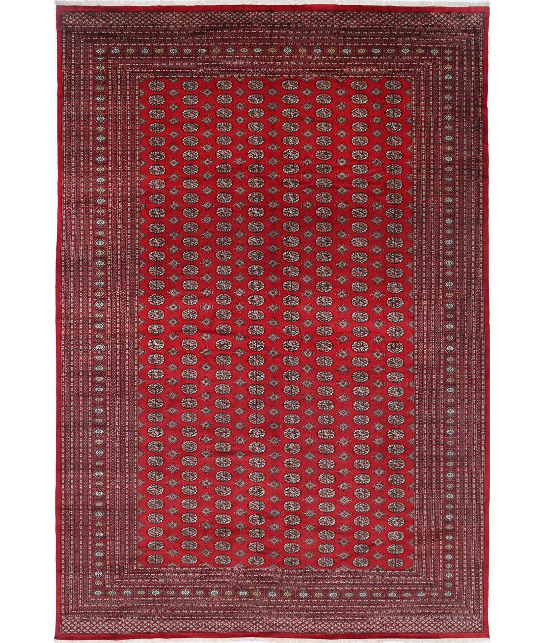 Hand Knotted Tribal Bokhara Wool Rug - 12'0'' x 17'10''