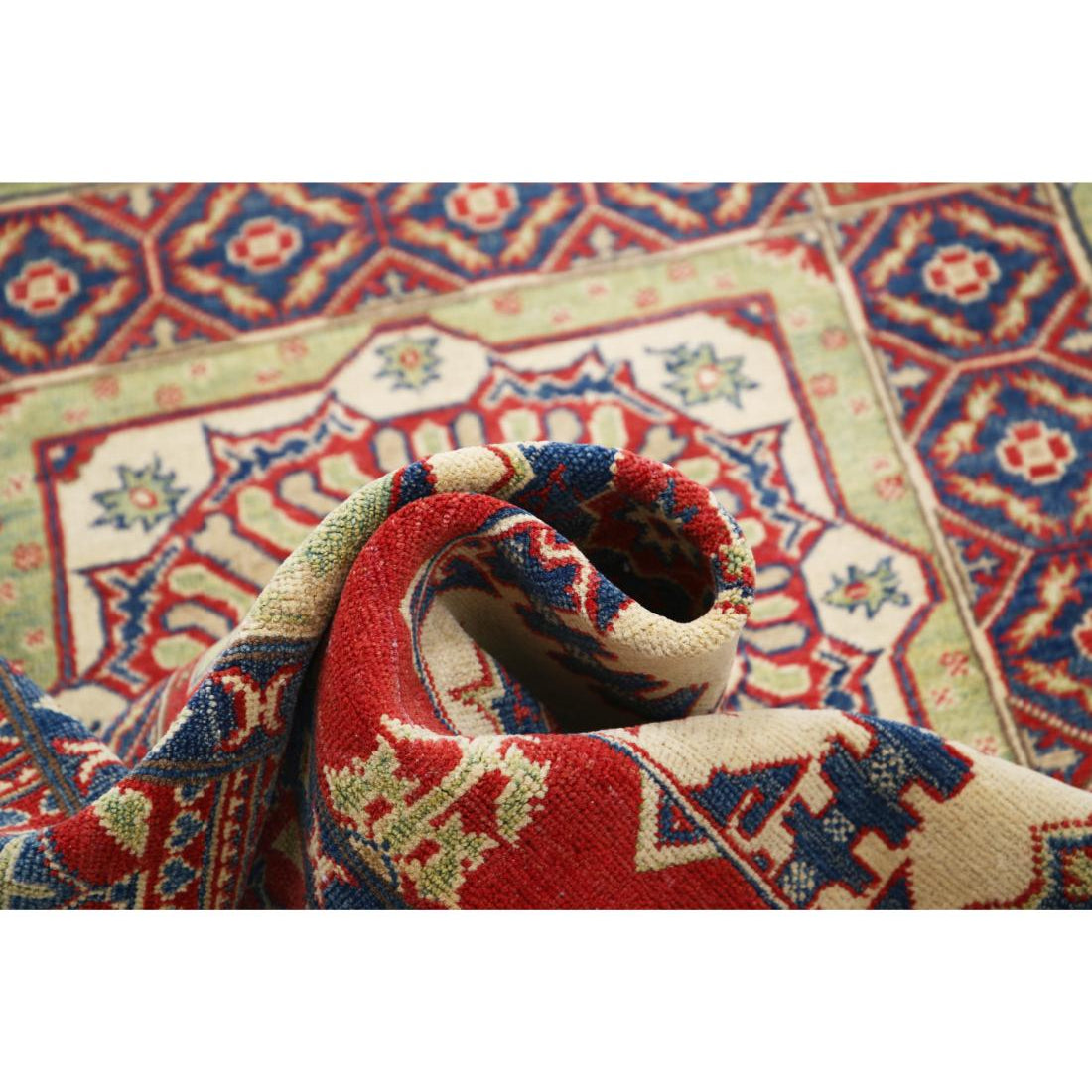 Hand Knotted Tribal Kazak Wool Rug - 4'10'' x 19'4''