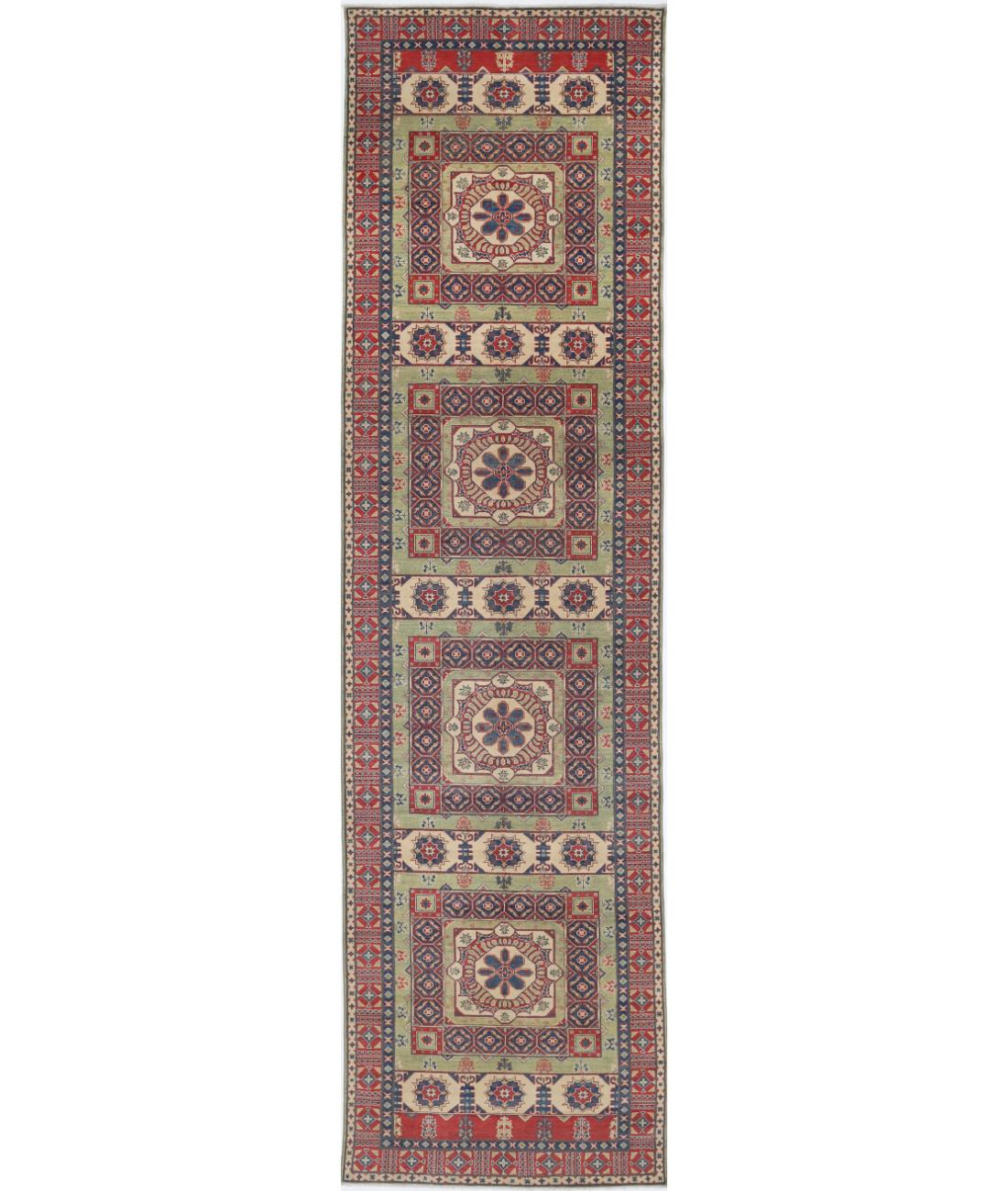 Hand Knotted Tribal Kazak Wool Rug - 4'10'' x 19'4''