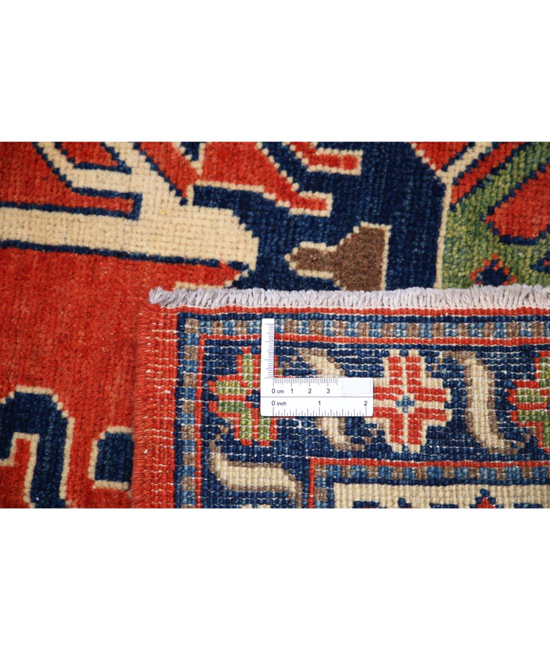 Hand Knotted Tribal Kazak Wool Rug - 6'9'' x 9'9''