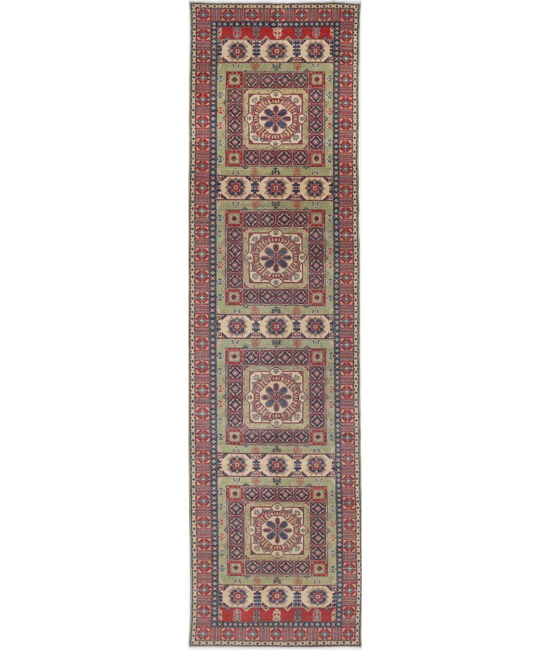 Hand Knotted Tribal Kazak Wool Rug - 4&#39;11&#39;&#39; x 19&#39;5&#39;&#39; 4&#39; 11&quot; X 19&#39; 5&quot; (150 X 592) / Red / Ivory