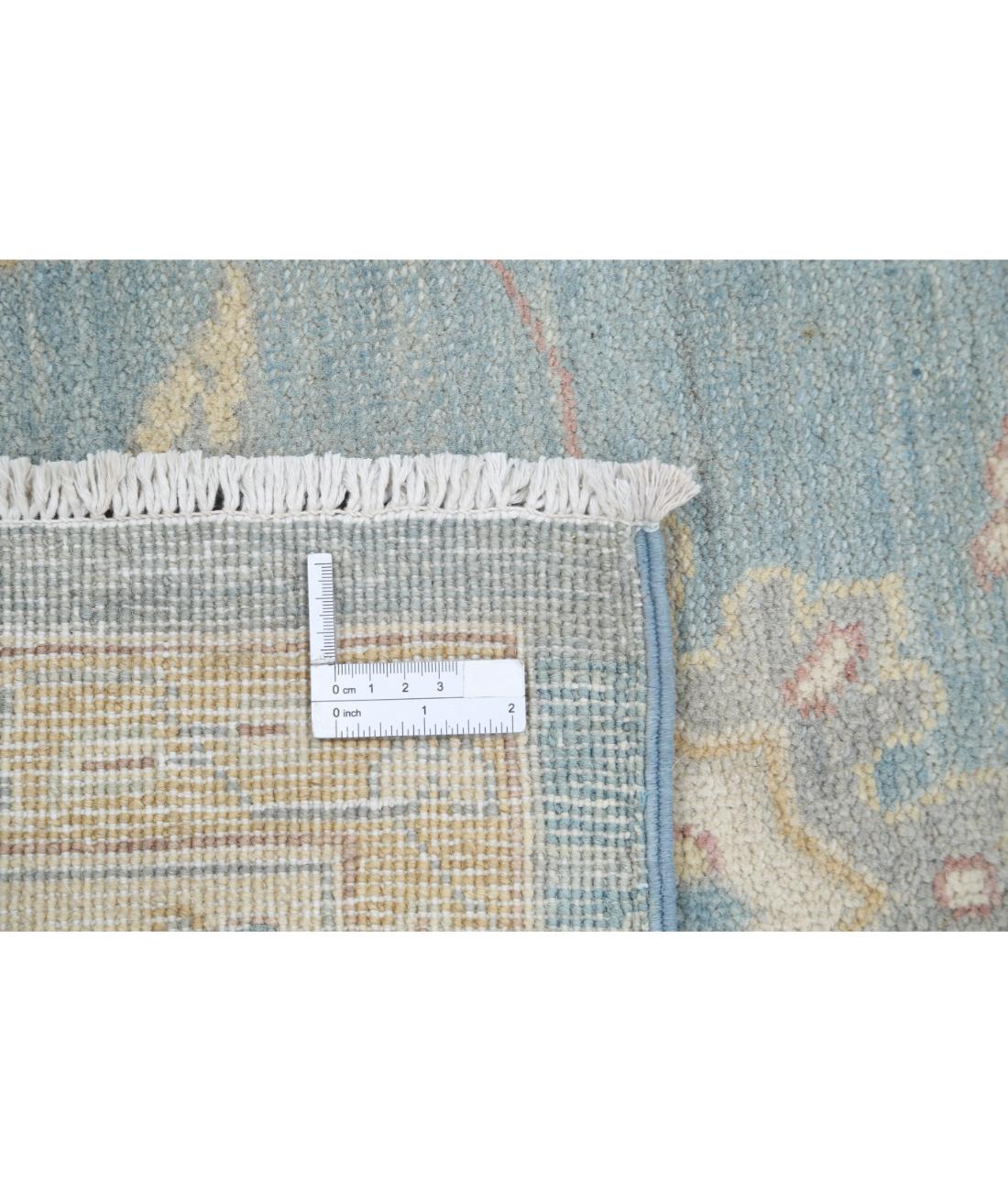 Hand Knotted Tribal Kazak Wool Rug - 8'0'' x 10'2'' 8' 0" X 10' 2" (244 X 310) / Blue / Ivory